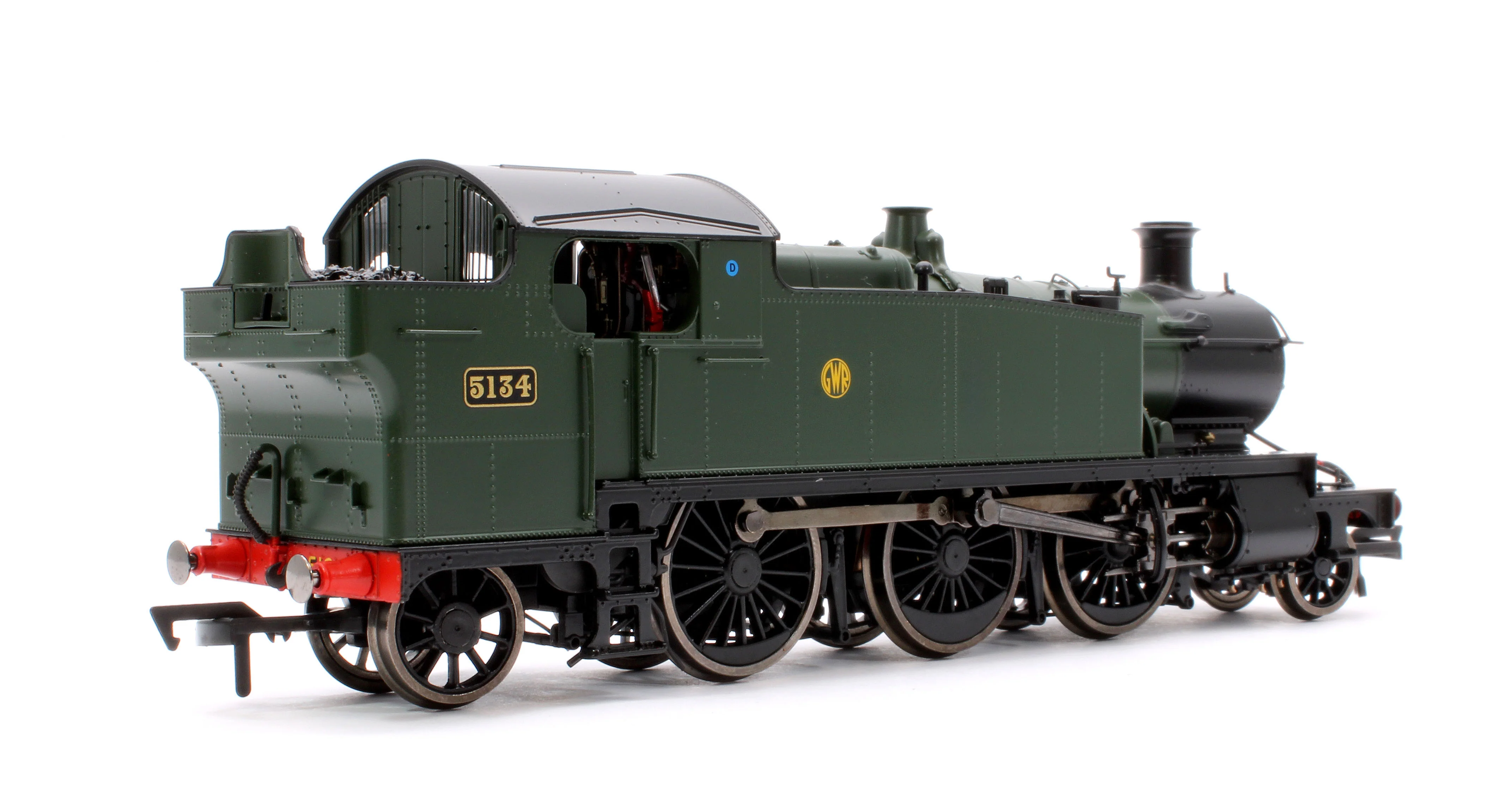 4S-041-010 Large Prairie 5134 GWR Green Shirt Button Steam Locomotive - Image 3