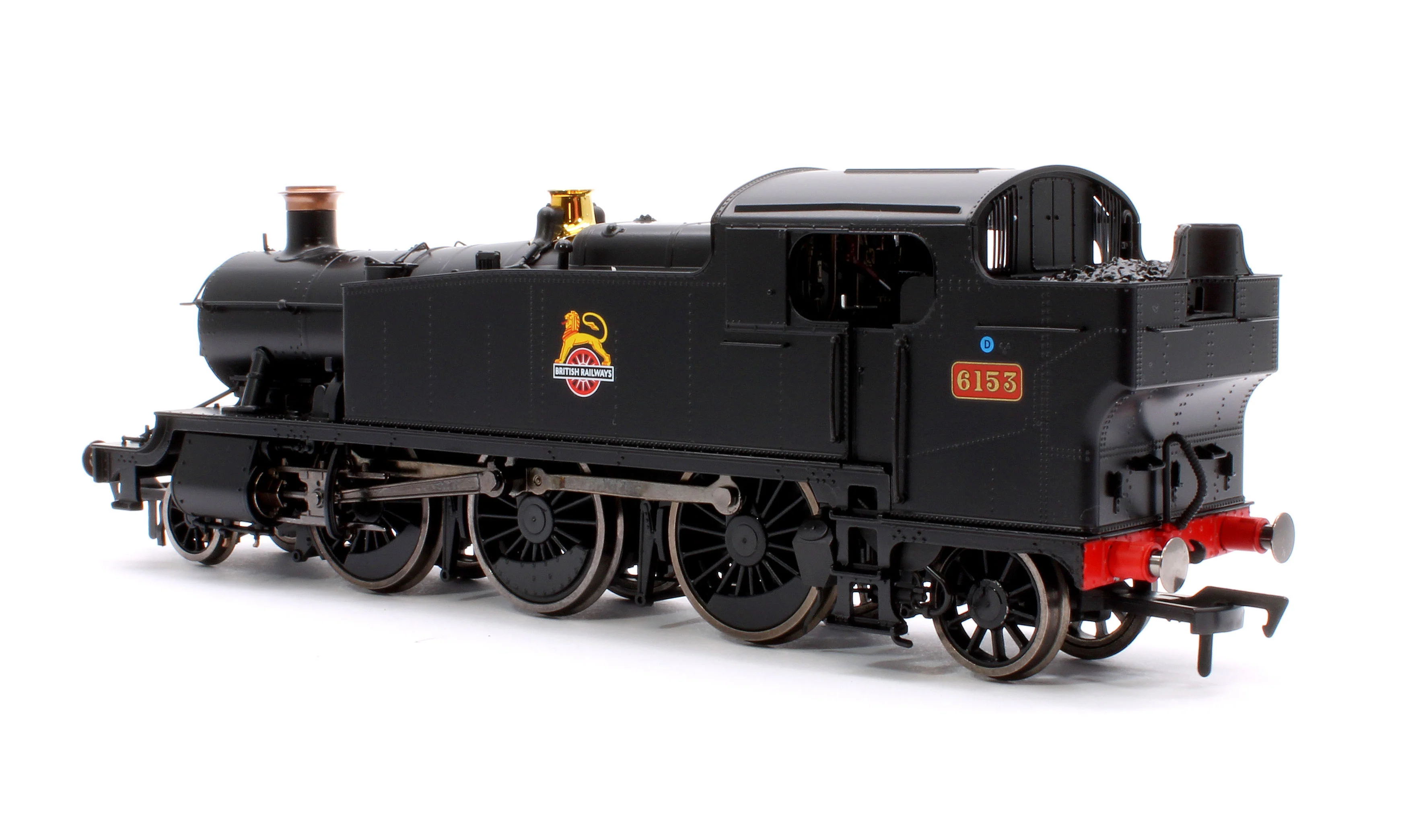 4S-041-013D Large Prairie 6153 BR Black Early Crest Steam Locomotive - DCC Fitted - Image 2