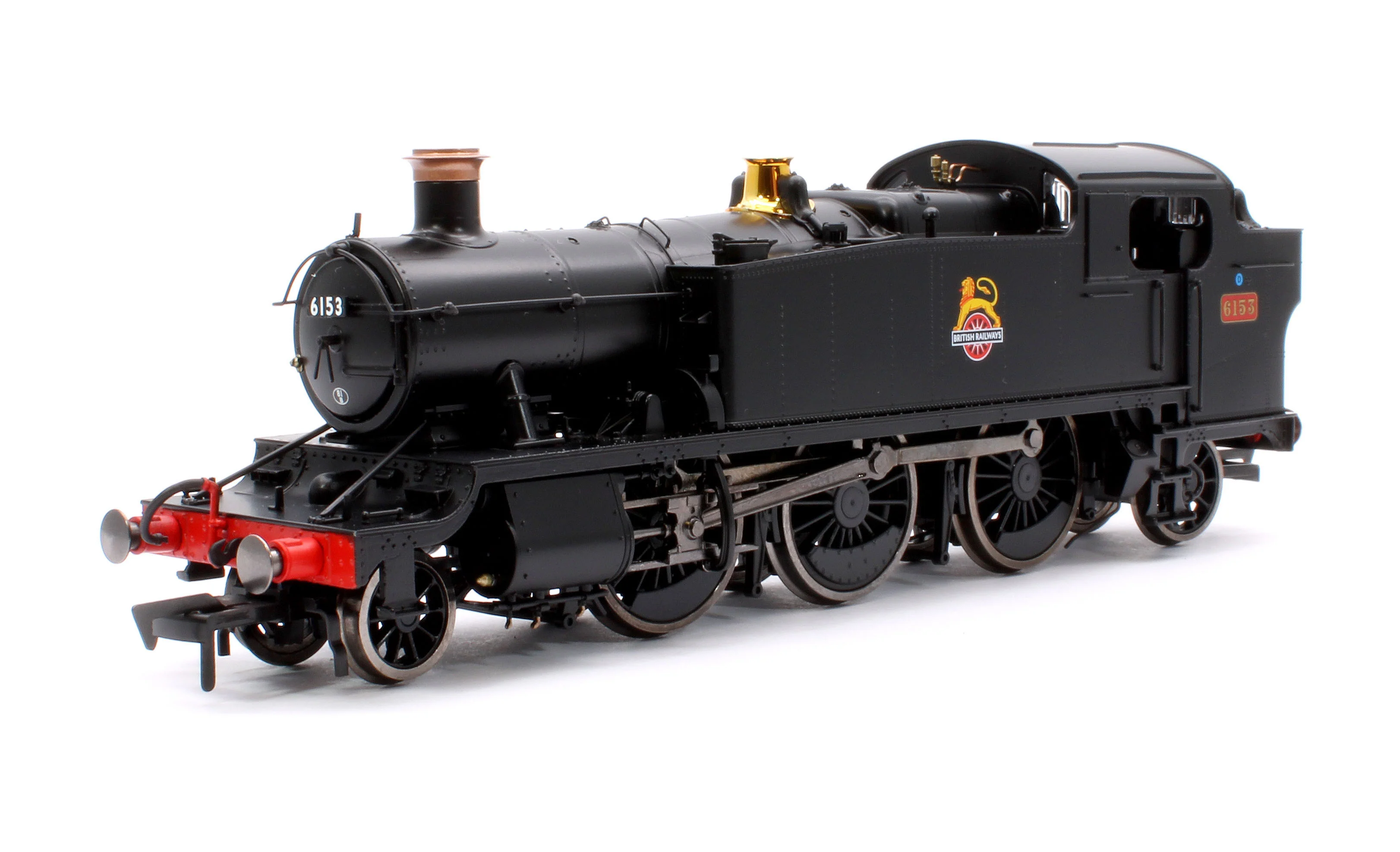 4S-041-013S Large Prairie 6153 BR Black Early Crest Steam Locomotive - DCC Sound