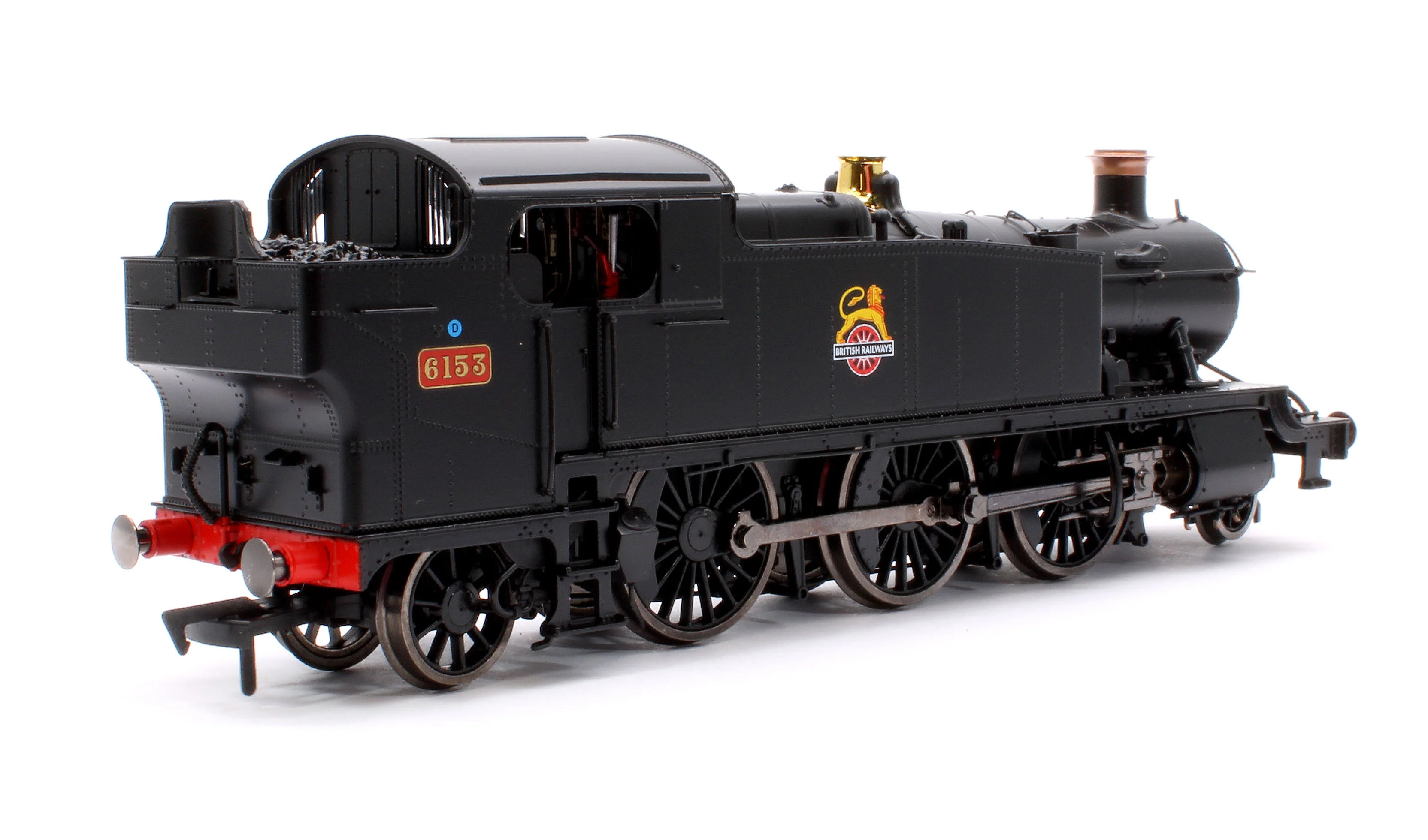 4S-041-013S Large Prairie 6153 BR Black Early Crest Steam Locomotive - DCC Sound - Image 3