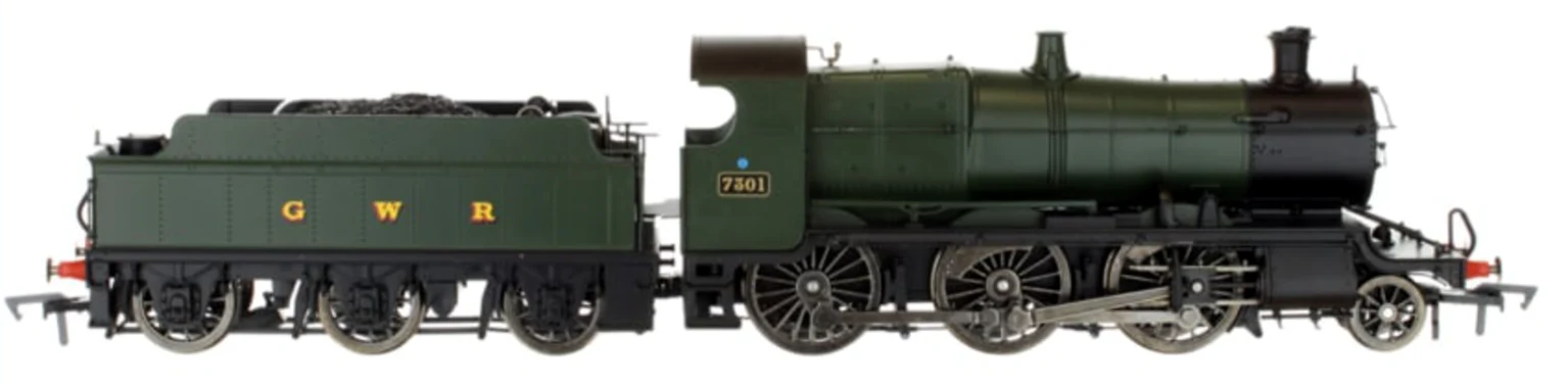 4S-043-003 GWR Mogul 2-6-0 Locomotive Green with GWR & BR Smoke Box Number Plate #7301 - Image 2