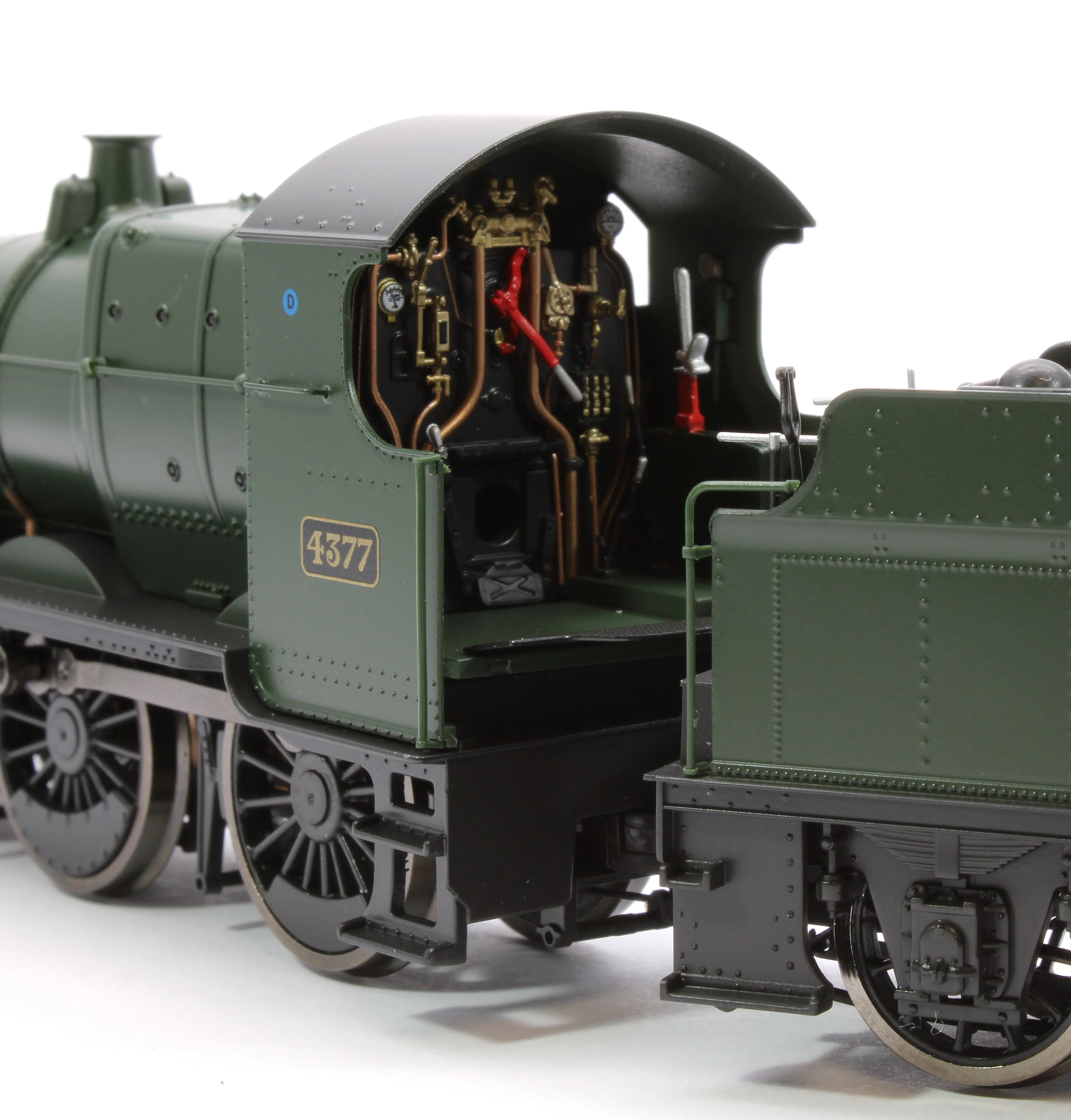 4S-043-011D GWR 43xx 2-6-0 Mogul 4377 GWR Shirt Button Steam Locomotive - DCC Fitted - Image 8