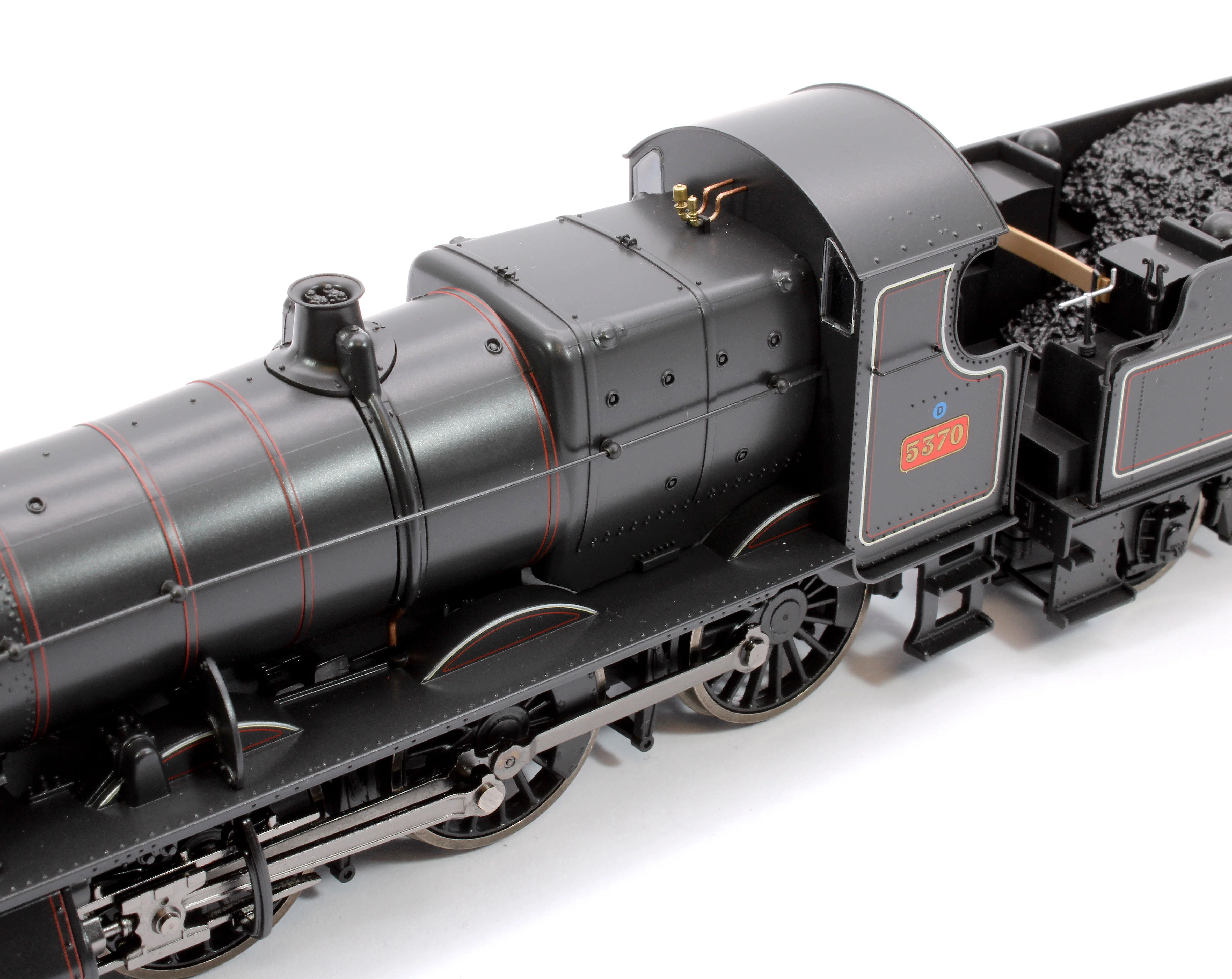 4S-043-013 GWR 43xx 2-6-0 Mogul 5370 BR Lined Black Early Crest Steam Locomotive - Image 12