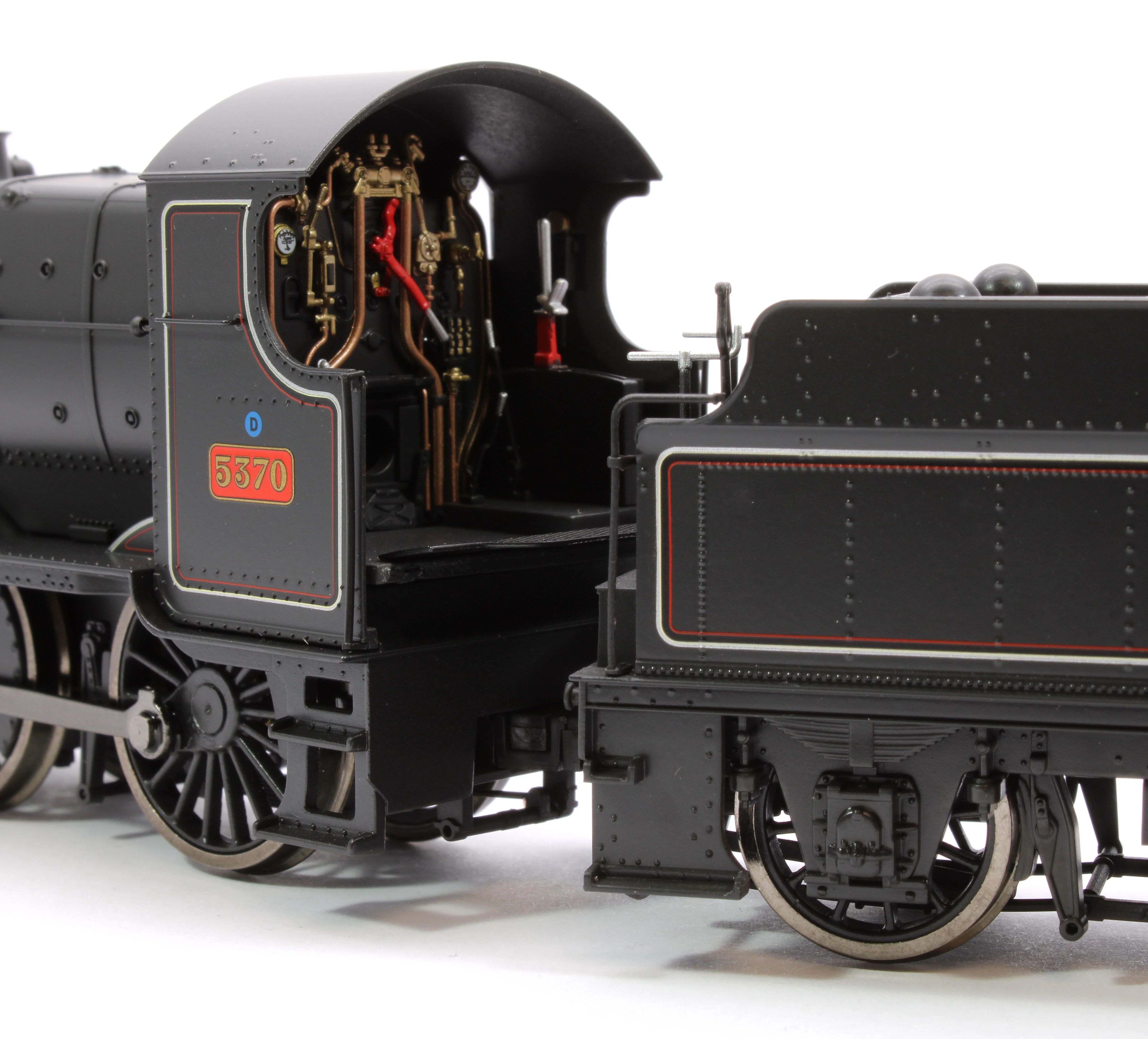 4S-043-013 GWR 43xx 2-6-0 Mogul 5370 BR Lined Black Early Crest Steam Locomotive - Image 8