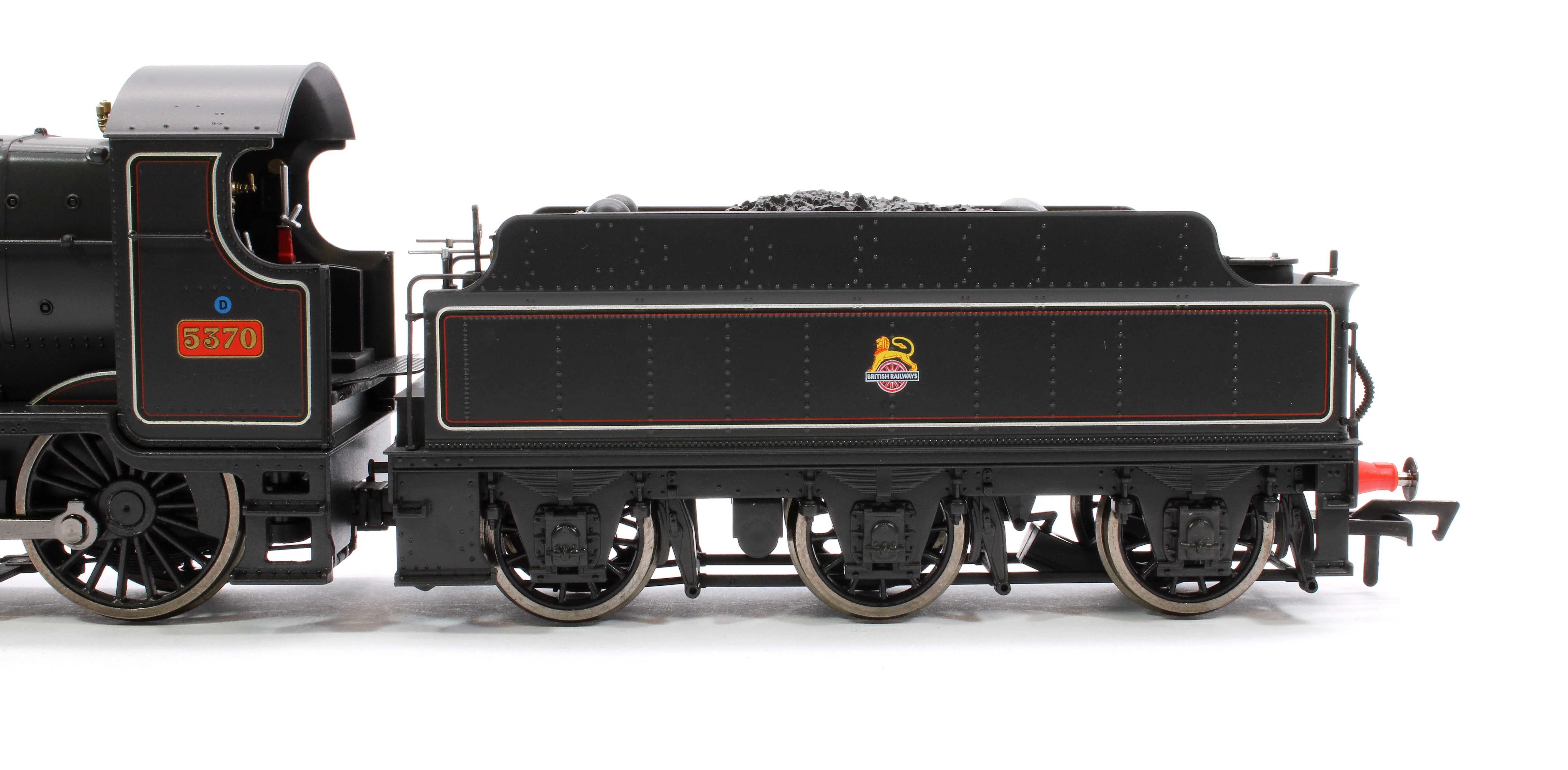 4S-043-013D GWR 43xx 2-6-0 Mogul 5370 BR Lined Black Early Crest Steam Locomotive - DCC Fitted - Image 7