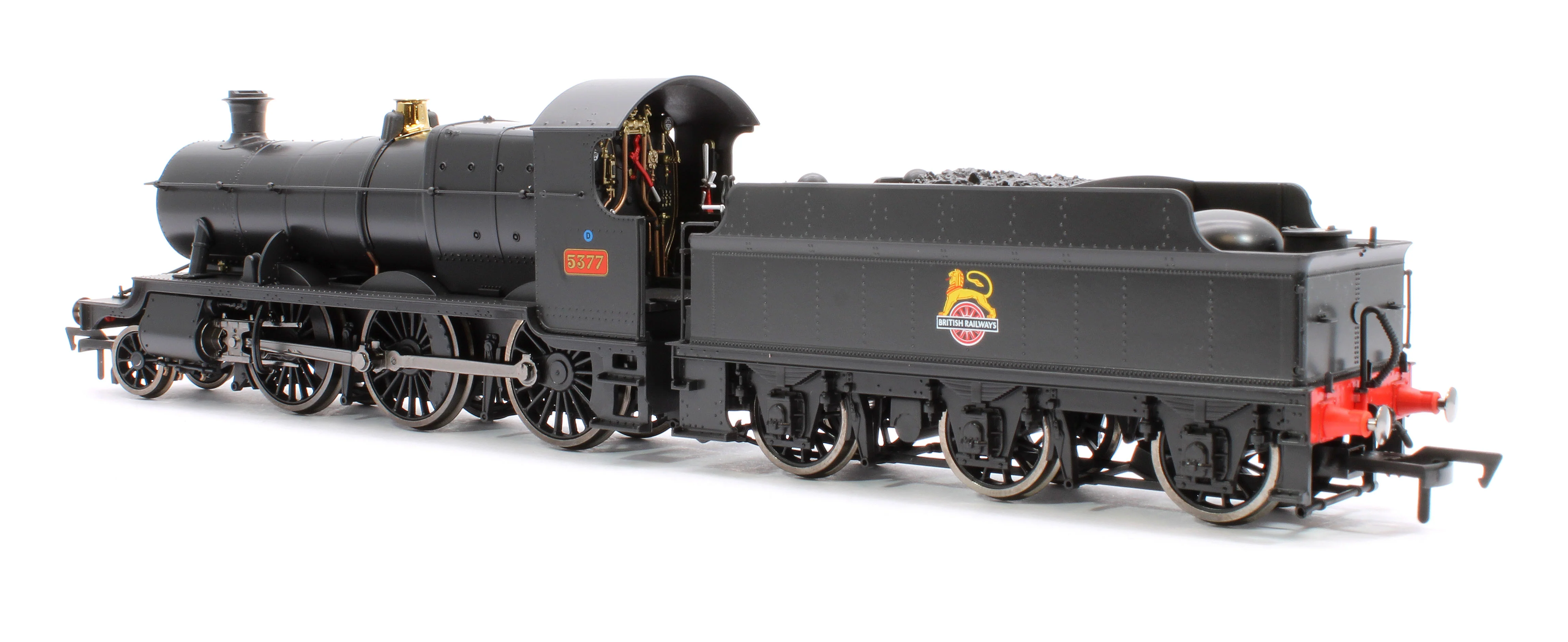 4S-043-014D GWR 43xx 2-6-0 Mogul 5377 BR Black Early Crest Steam Locomotive - DCC Fitted - Image 2