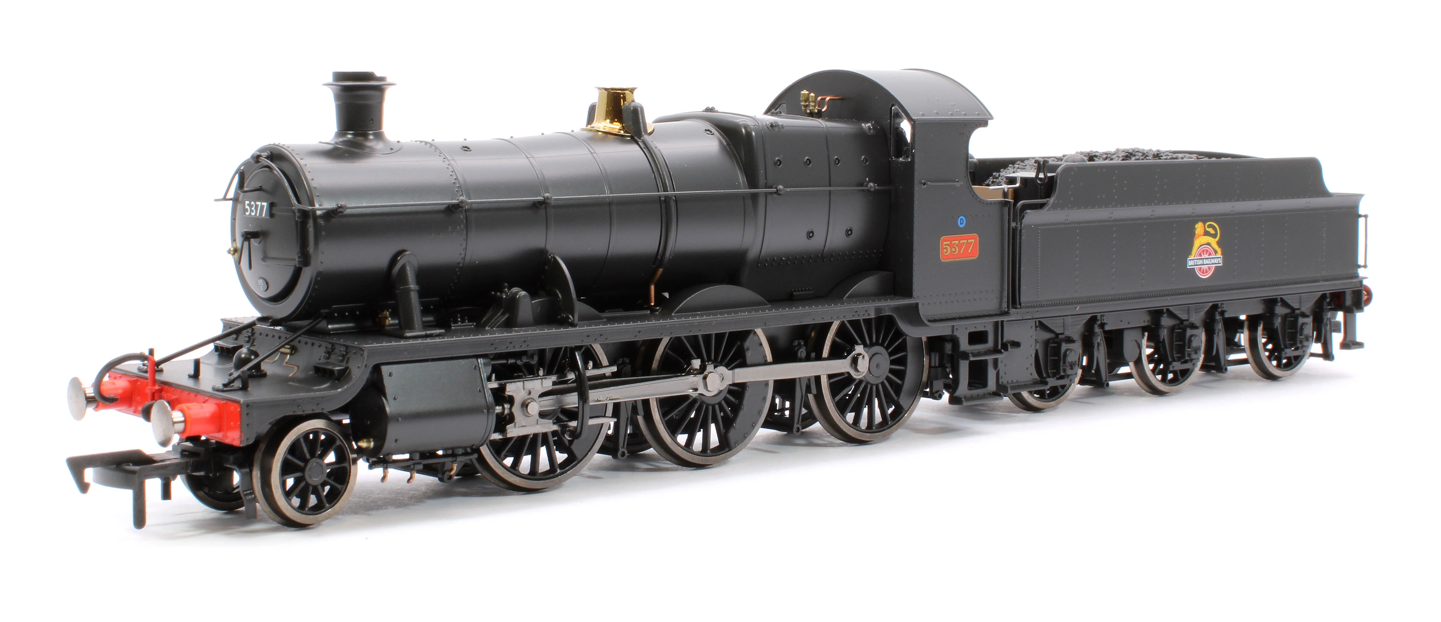 4S-043-014S GWR 43xx 2-6-0 Mogul 5377 BR Black Early Crest Steam Locomotive - DCC Sound