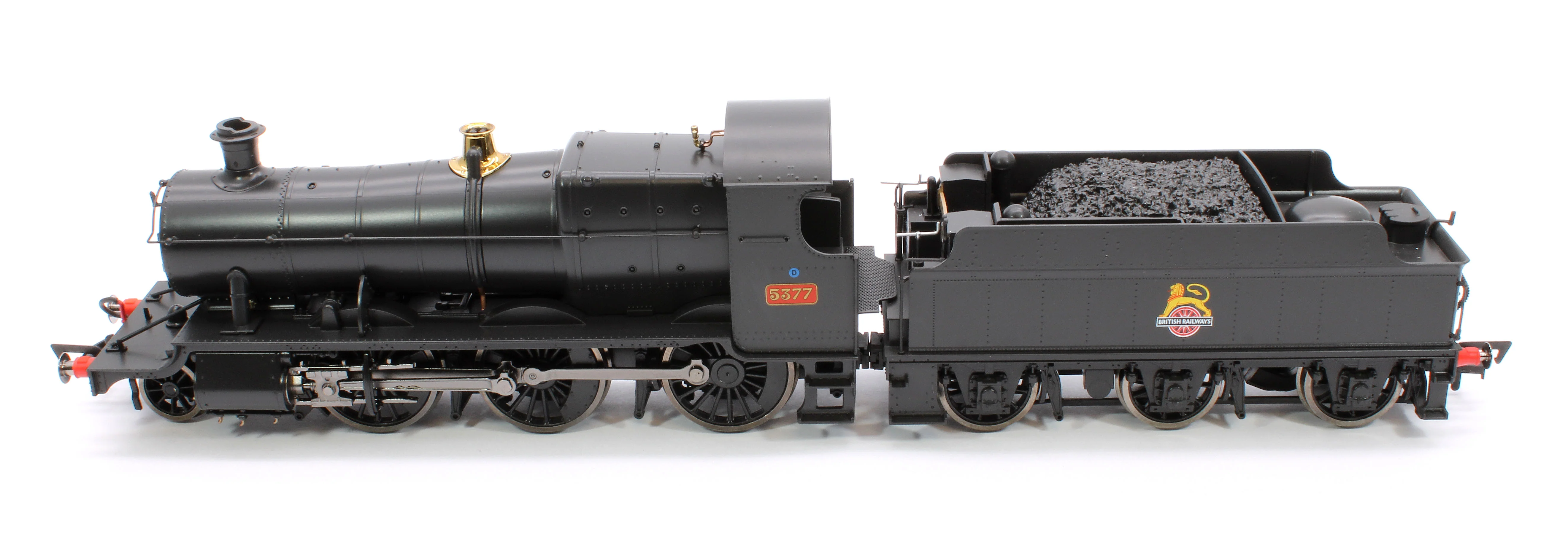 4S-043-014S GWR 43xx 2-6-0 Mogul 5377 BR Black Early Crest Steam Locomotive - DCC Sound - Image 11