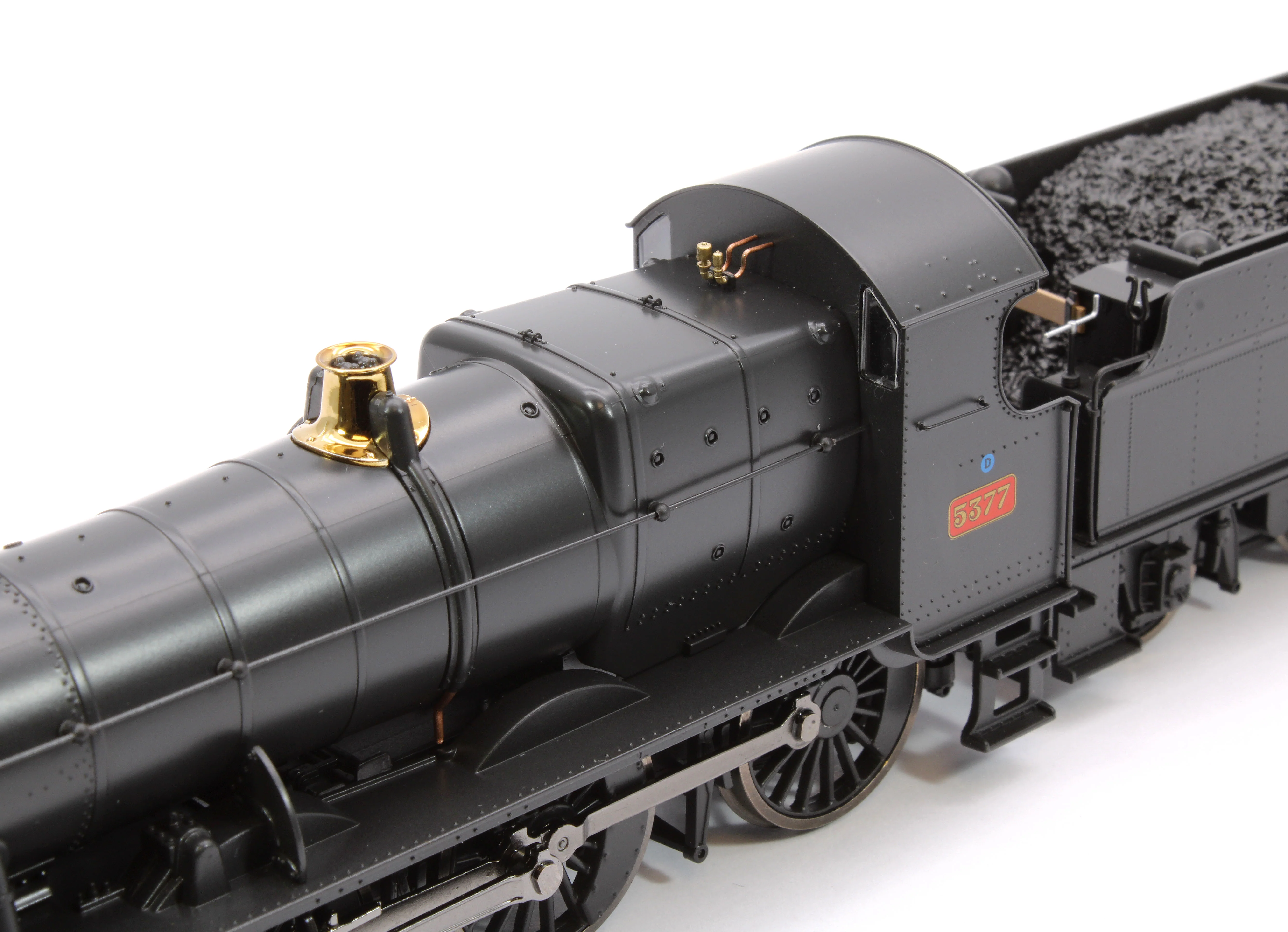 4S-043-014S GWR 43xx 2-6-0 Mogul 5377 BR Black Early Crest Steam Locomotive - DCC Sound - Image 12