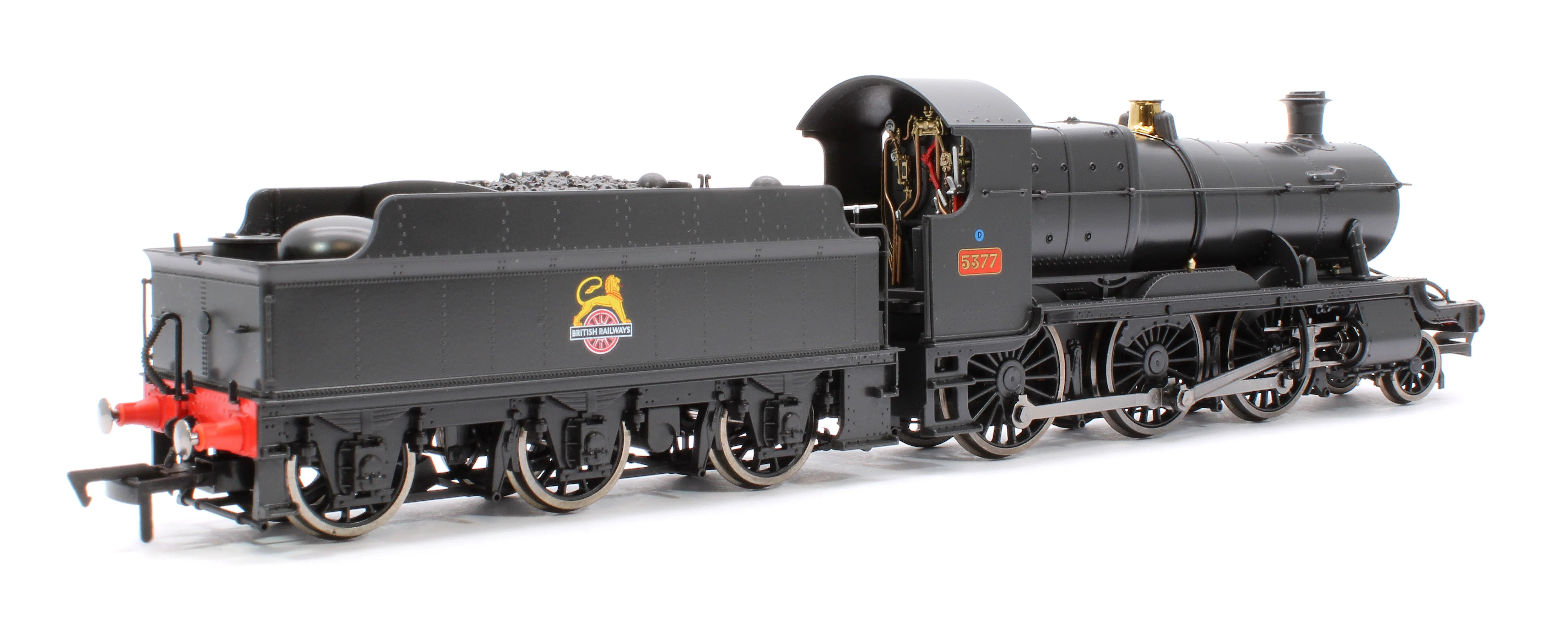 4S-043-014S GWR 43xx 2-6-0 Mogul 5377 BR Black Early Crest Steam Locomotive - DCC Sound - Image 3