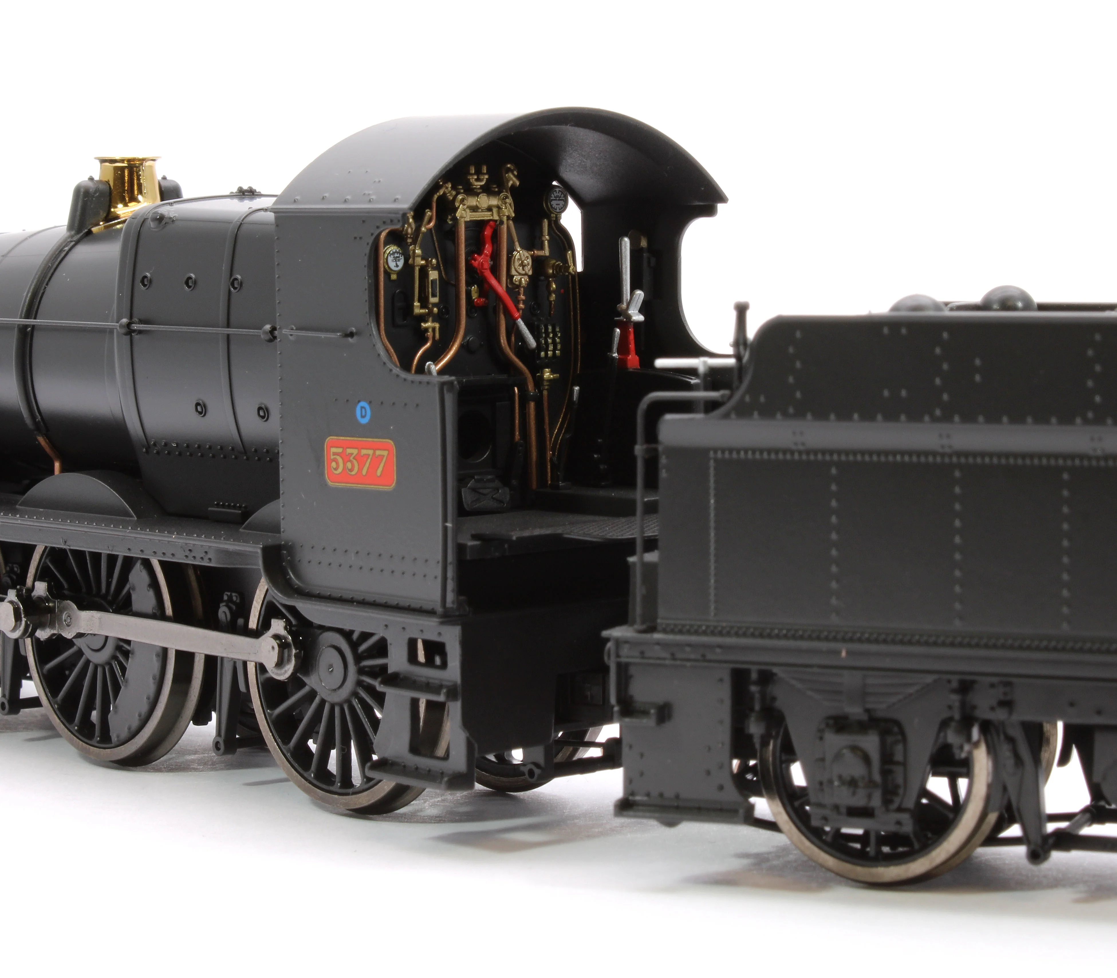 4S-043-014S GWR 43xx 2-6-0 Mogul 5377 BR Black Early Crest Steam Locomotive - DCC Sound - Image 8