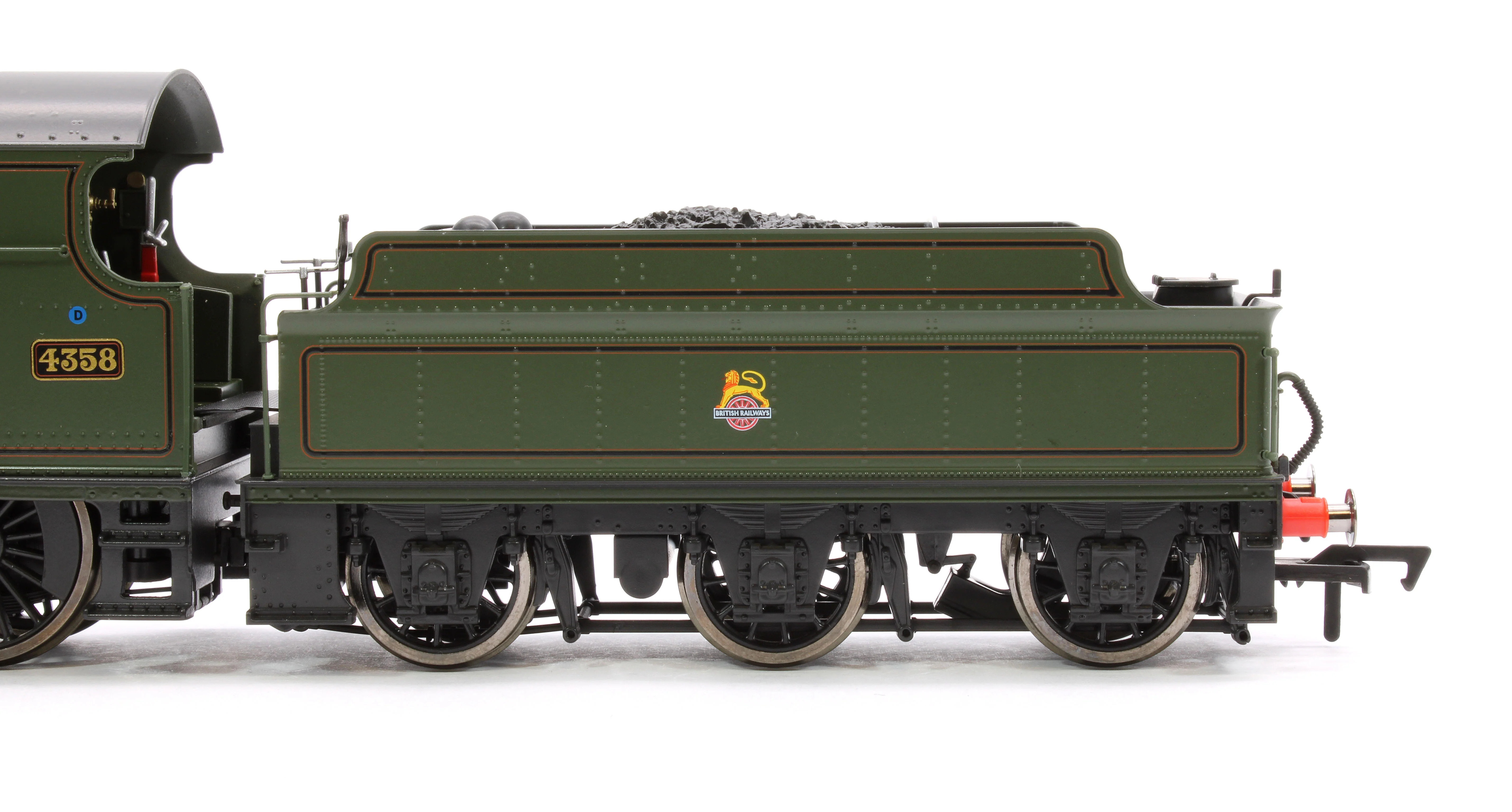 4S-043-015D GWR 43xx 2-6-0 Mogul 4358 BR Lined Green Early Crest Steam Locomotive - DCC Fitted - Image 7