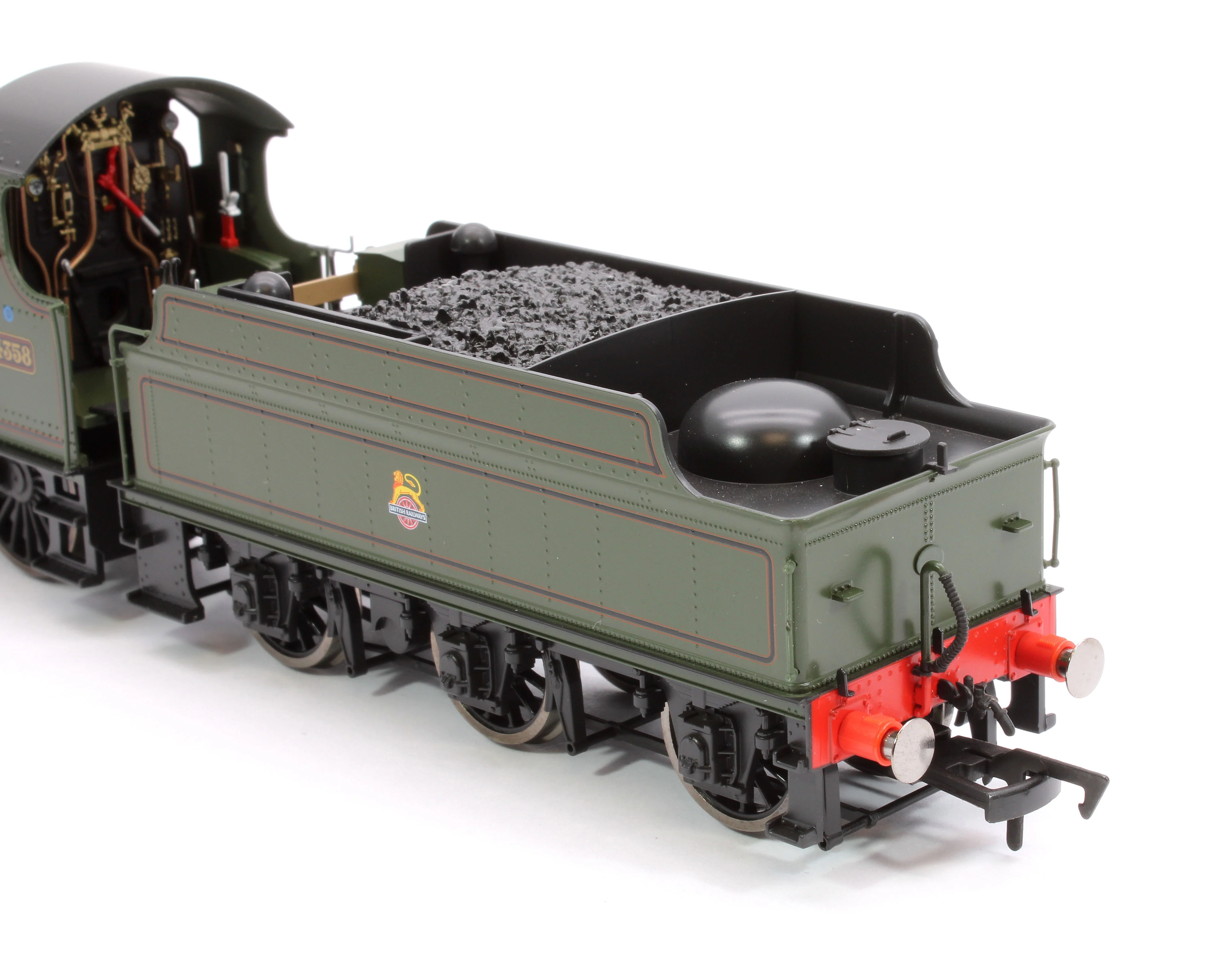 4S-043-015S GWR 43xx 2-6-0 Mogul 4358 BR Lined Green Early Crest Steam Locomotive - DCC Sound - Image 10