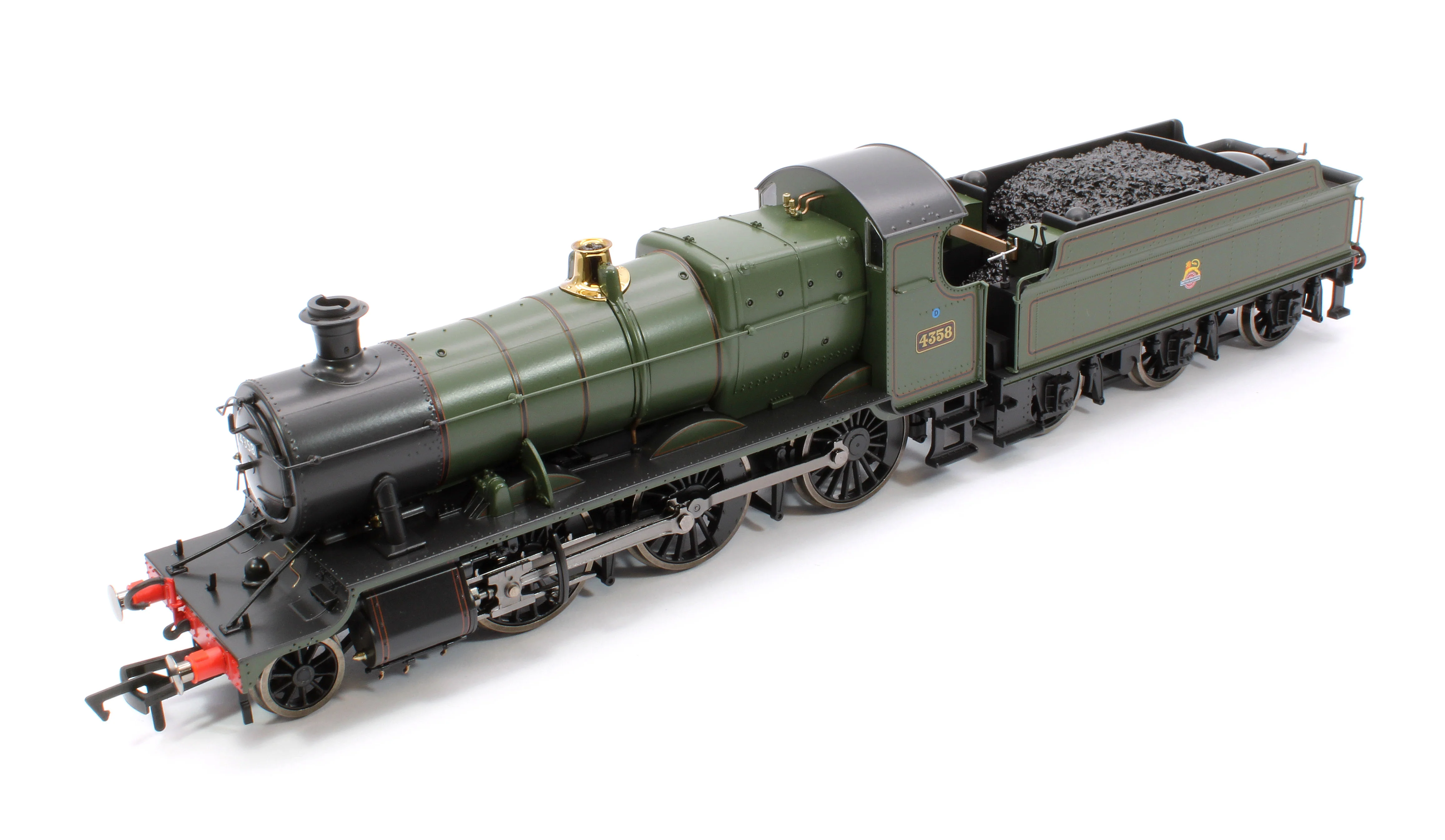 4S-043-015S GWR 43xx 2-6-0 Mogul 4358 BR Lined Green Early Crest Steam Locomotive - DCC Sound - Image 13