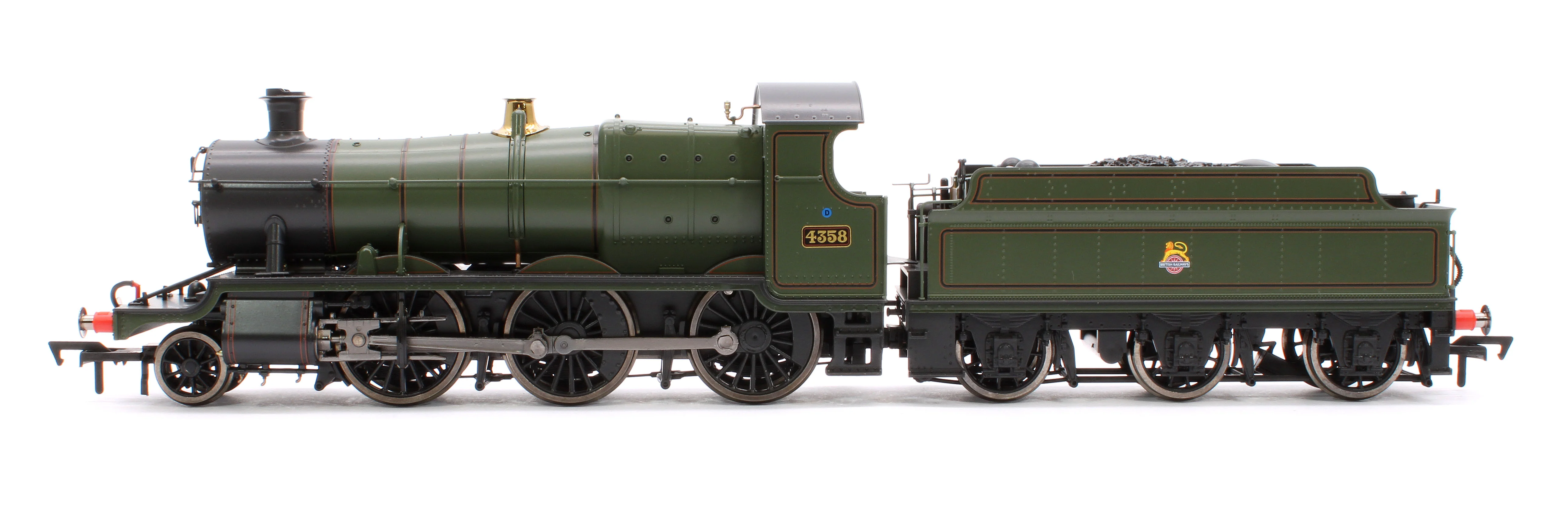 4S-043-015S GWR 43xx 2-6-0 Mogul 4358 BR Lined Green Early Crest Steam Locomotive - DCC Sound - Image 5