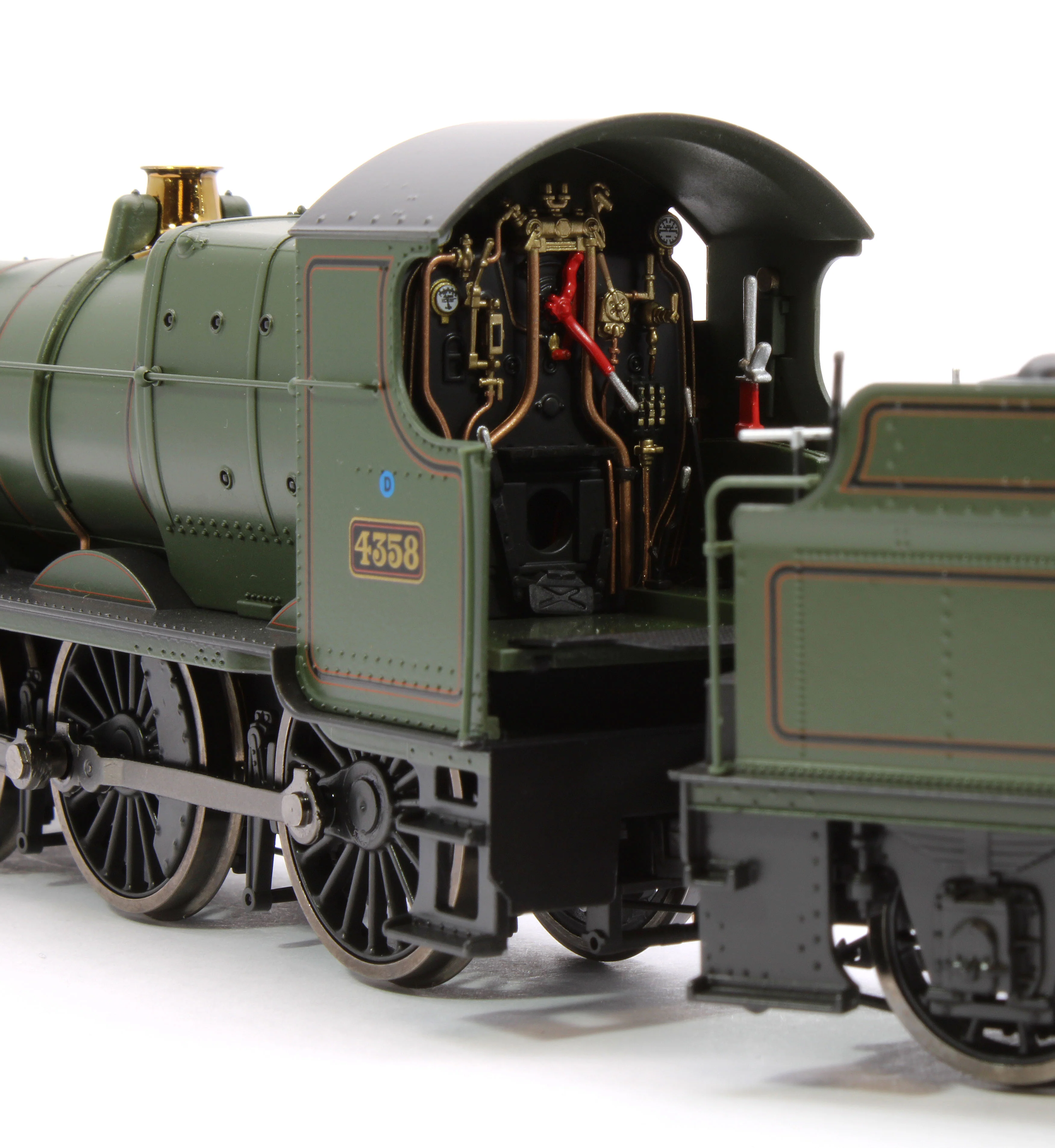 4S-043-015S GWR 43xx 2-6-0 Mogul 4358 BR Lined Green Early Crest Steam Locomotive - DCC Sound - Image 8