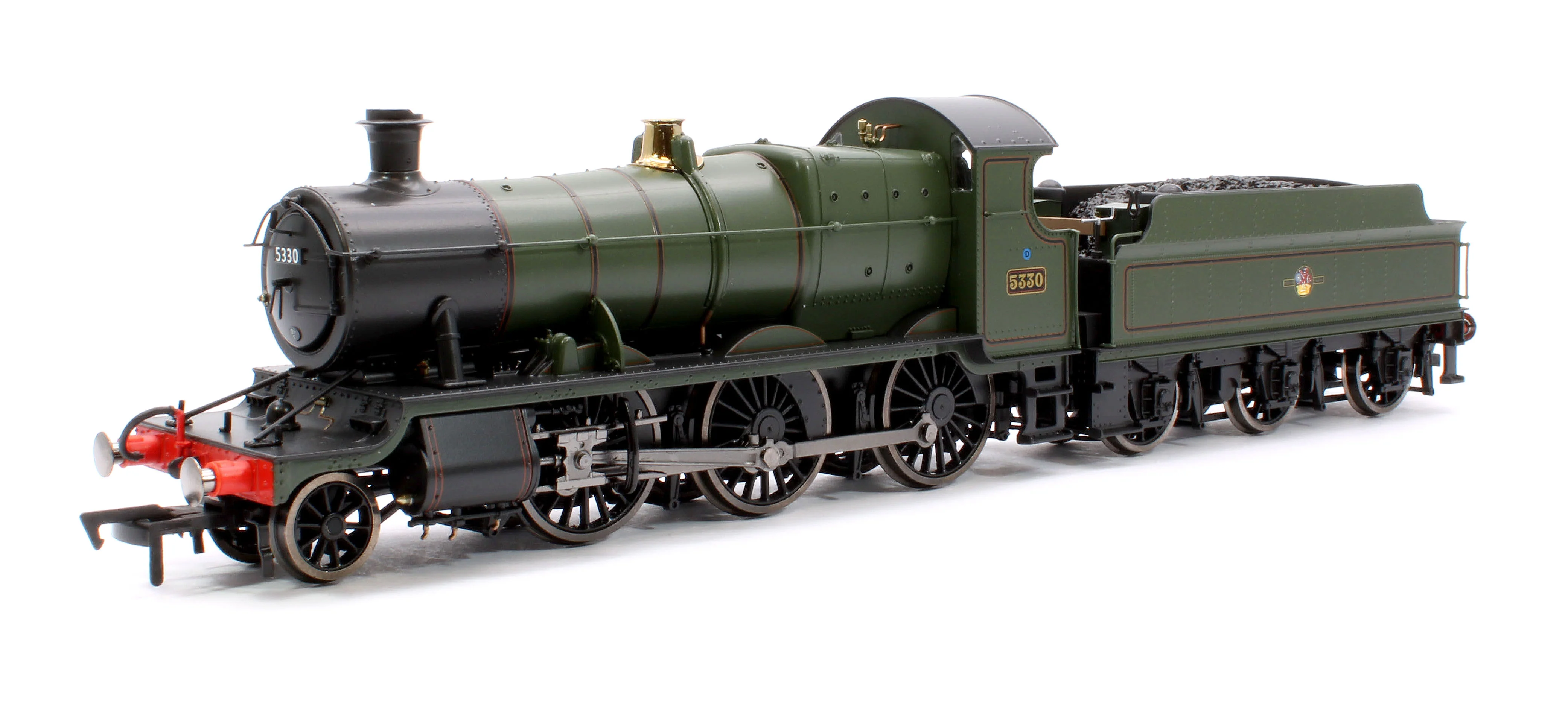 4S-043-016D GWR 43xx 2-6-0 Mogul 5330 BR Lined Green Late Crest Steam Locomotive - DCC Fitted