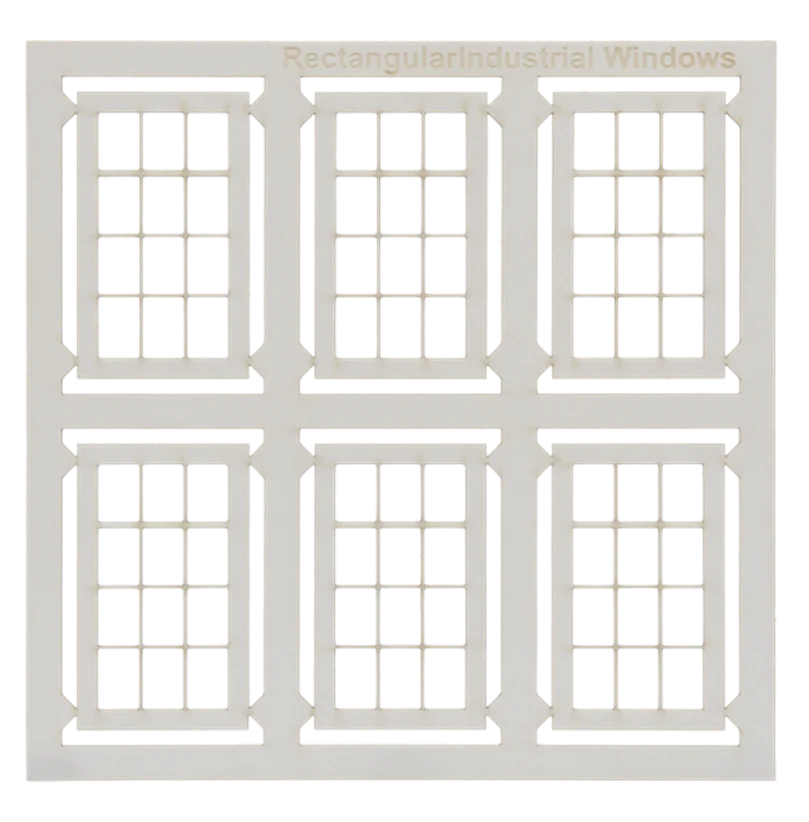7C-001-001 Kitmaster Genesis - 6 x Rectangular Industrial Windows - Image 2