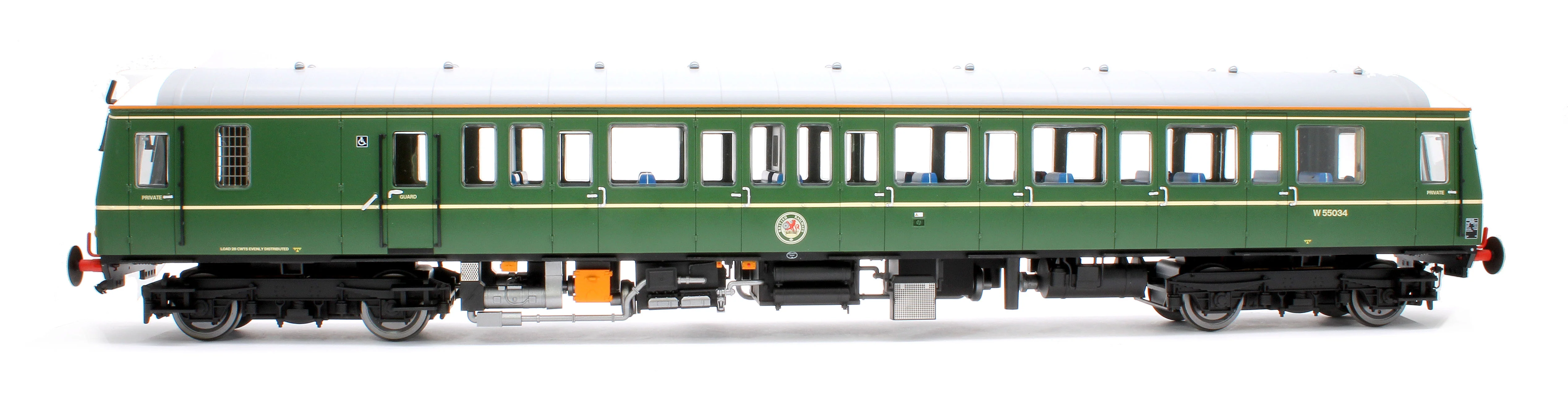 7D-009-DCC1 Class 121 W55034 Chiltern Heritage Green Small Yellow Panels DMU - Image 5