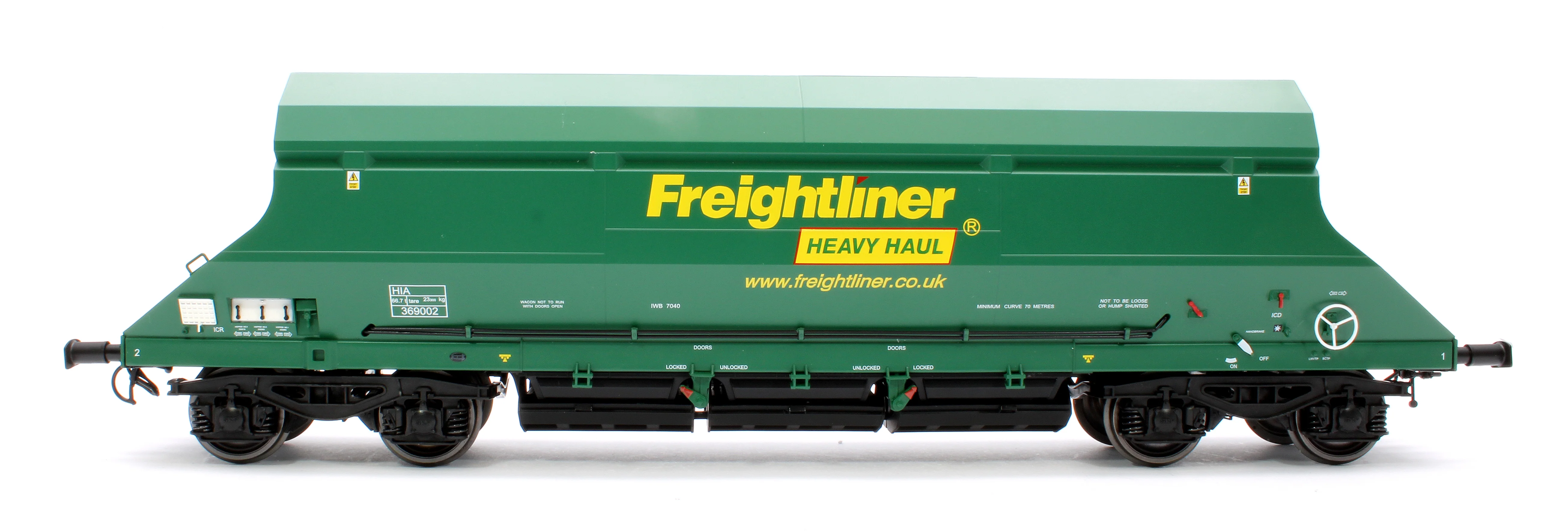 7F-026-005 HIA Freightliner Green Heavy Haul Limestone Hopper 369002 - Image 2