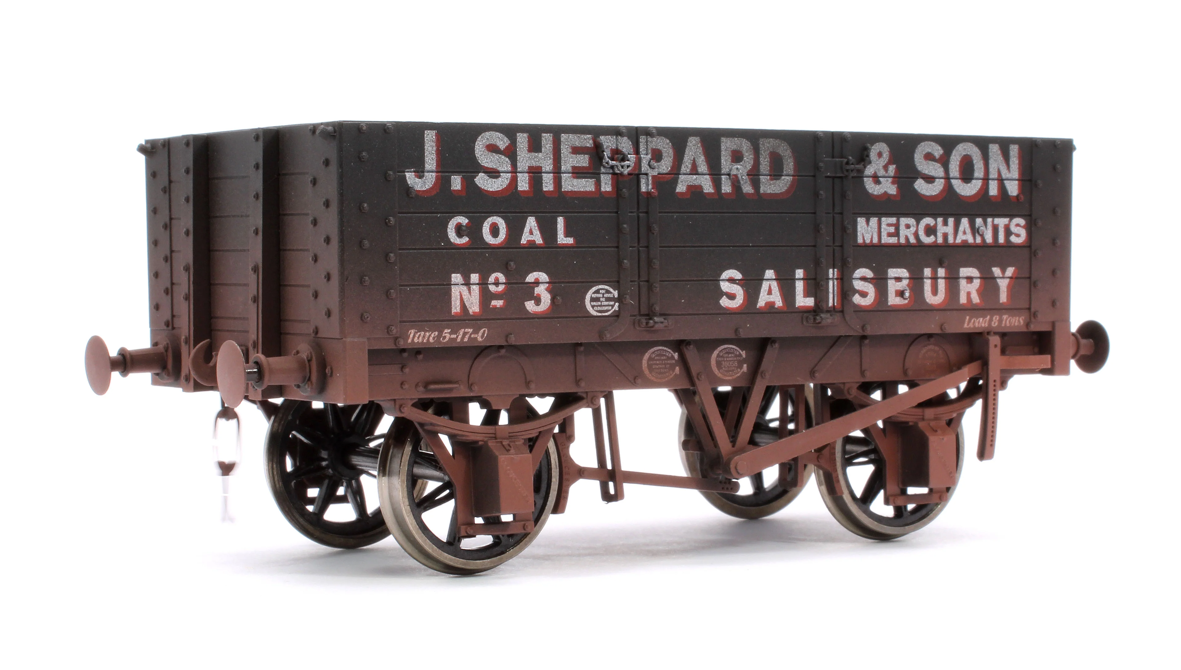 7F-052-010W 5 Plank 9 Ft J Sheppard No3 - Weathered