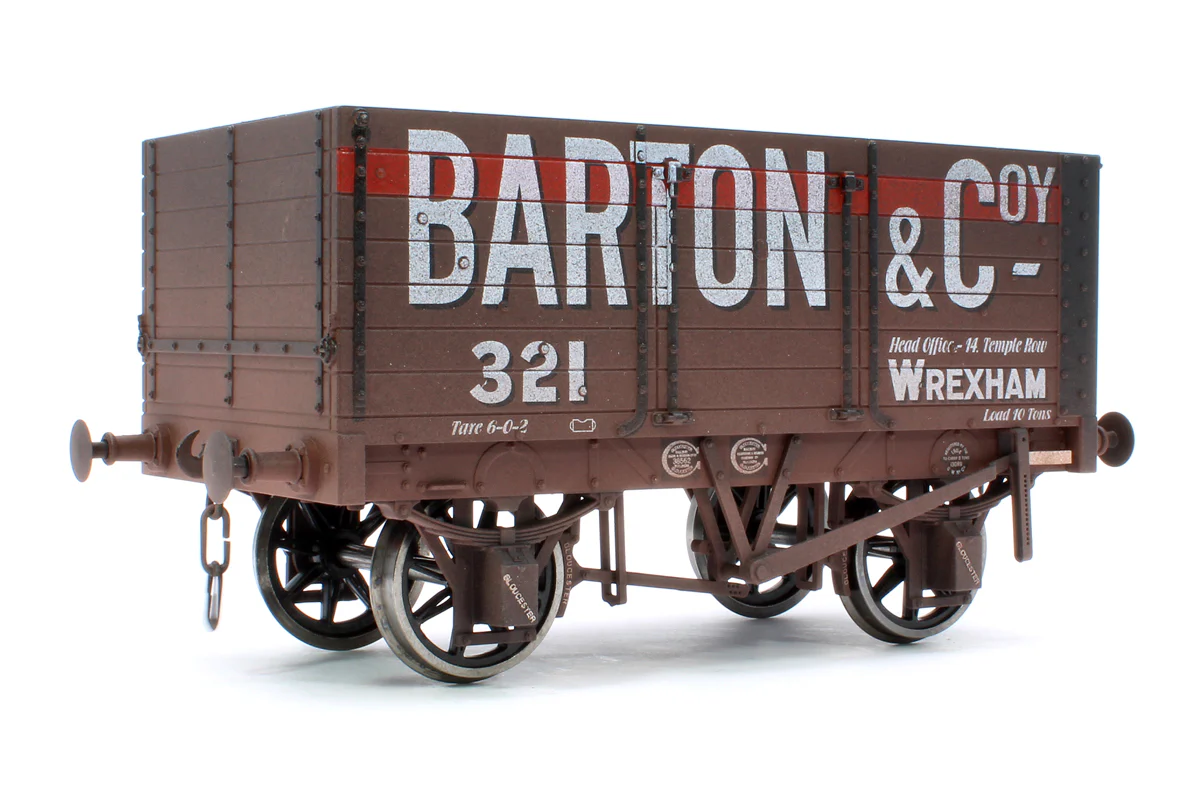 7F-073-004W 7 Plank Wagon 9' Wheelbase Barton & Coy 321 - Weathered
