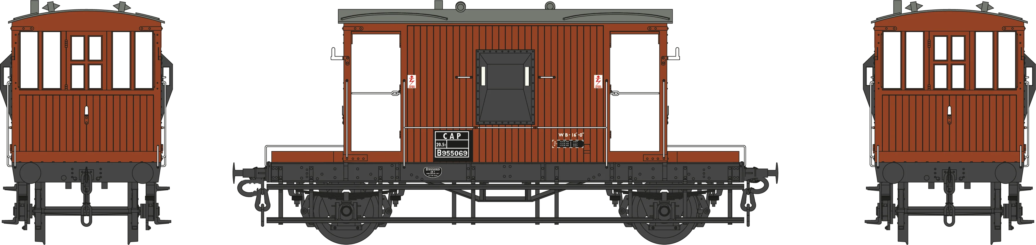 7F-200-020 BR 20T Brake Van Diagram 1/506 B955069 BR Bauxite - Image 2
