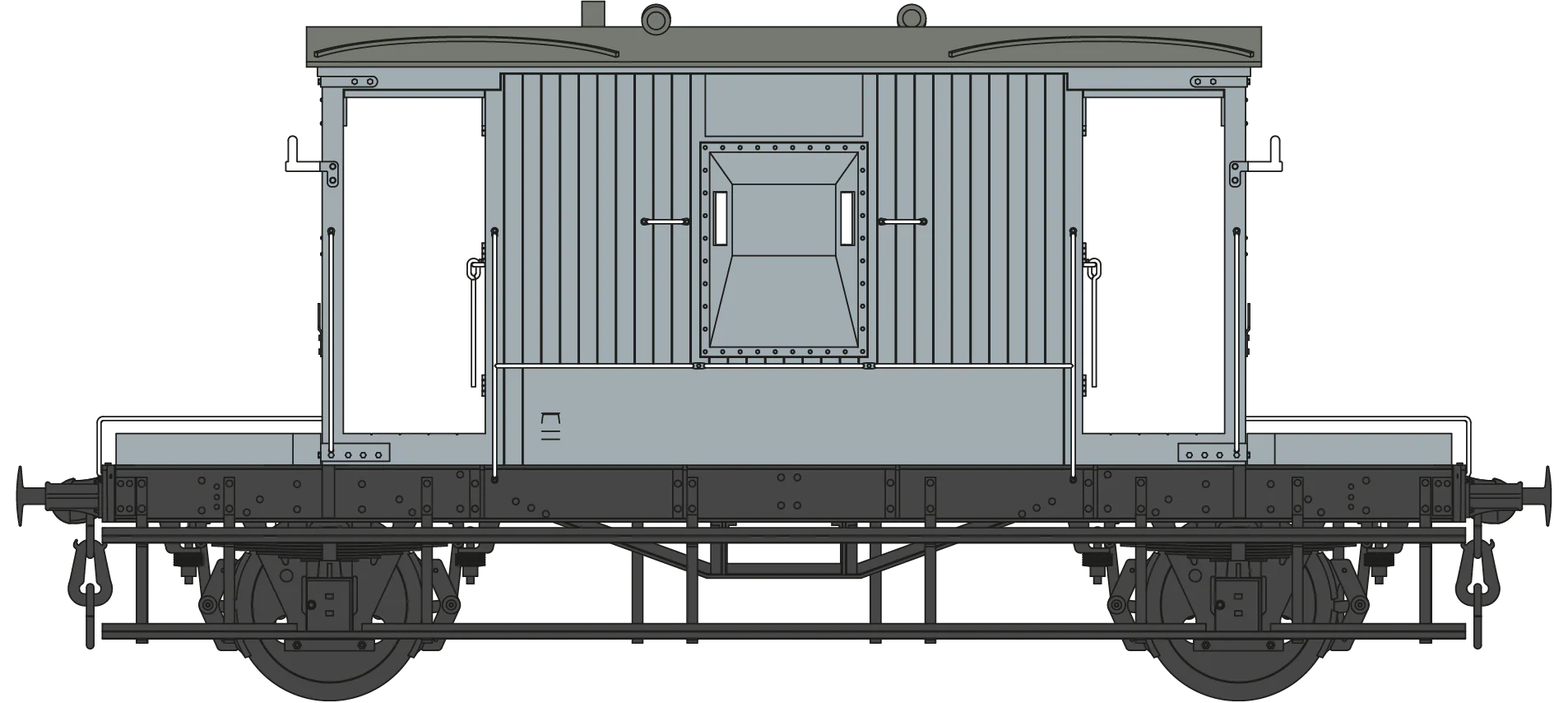 7F-200-026 BR 20T Brake Van BR Grey Unnumbered