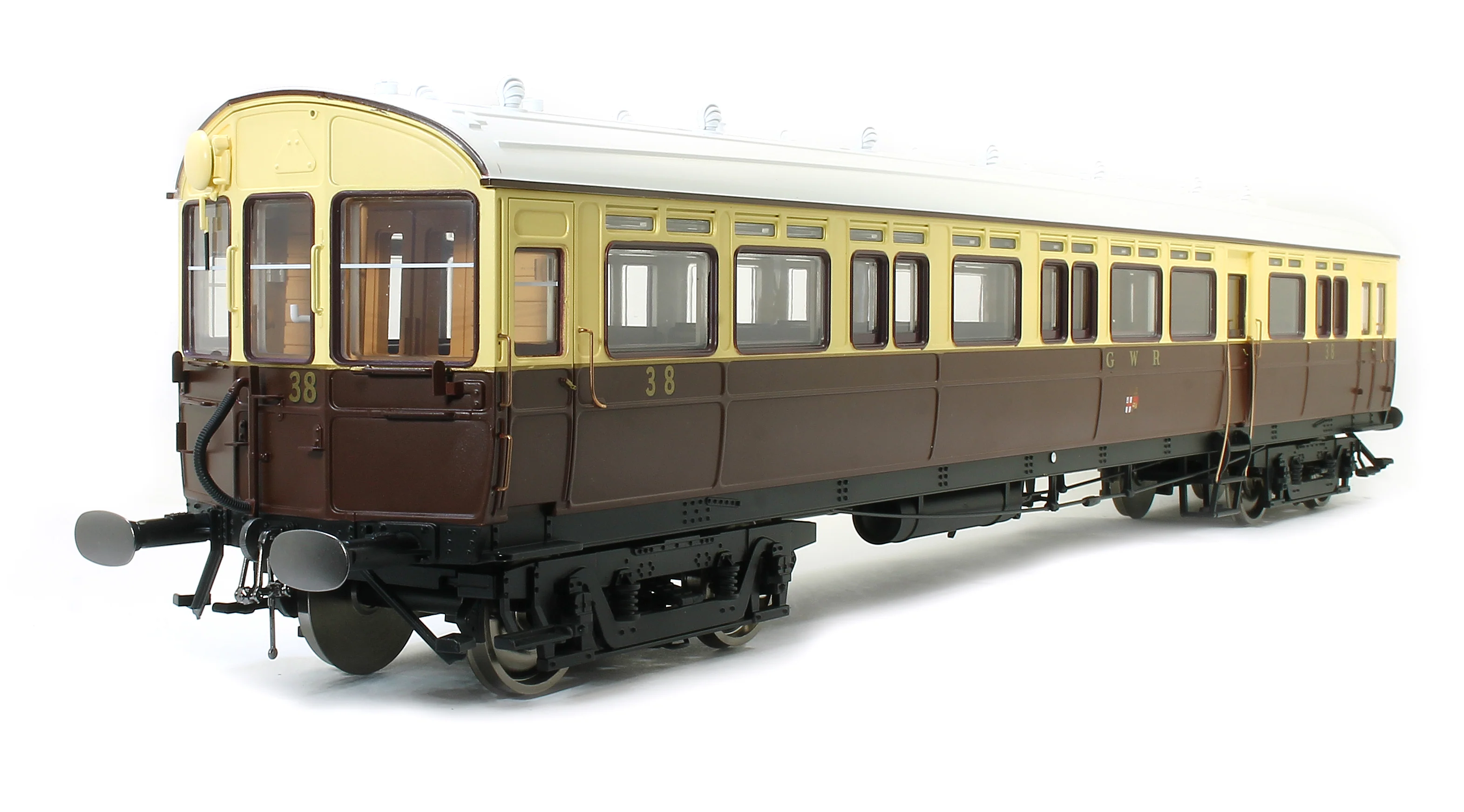 7P-004-011 Autocoach GWR Twin Cities Crest 38 Chocolate & Cream