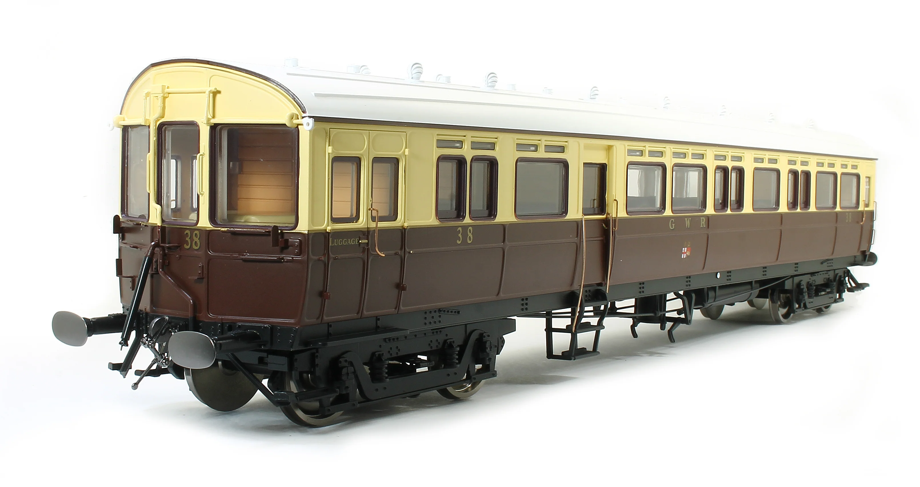 7P-004-011 Autocoach GWR Twin Cities Crest 38 Chocolate & Cream - Image 2
