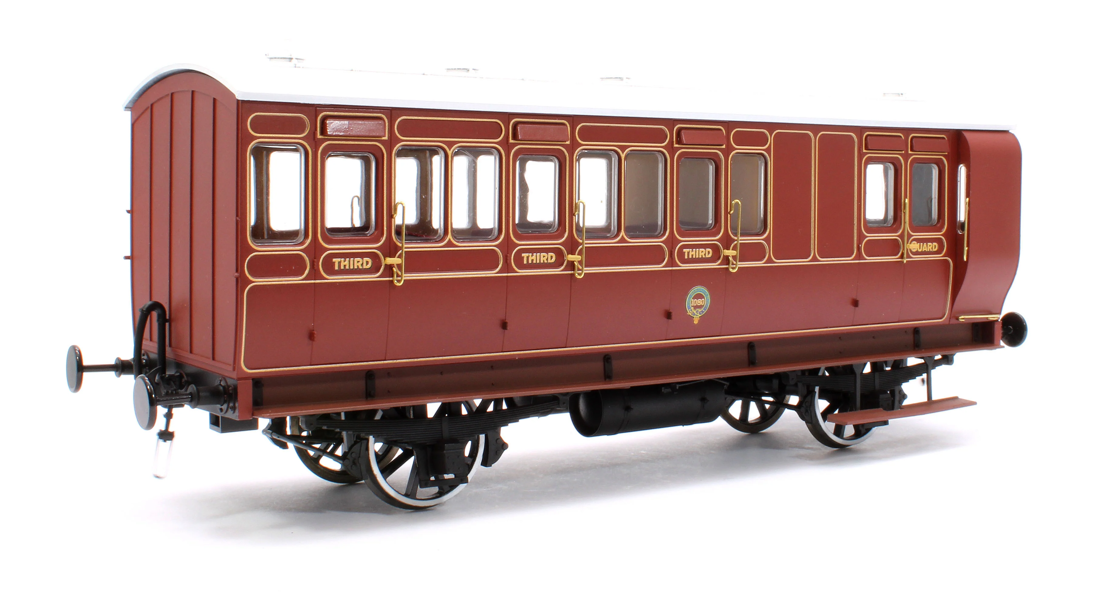 7P-020-580 Stroudley 4 Wheel Gas Lit Brake 3rd Lined Brown 891 - Image 3