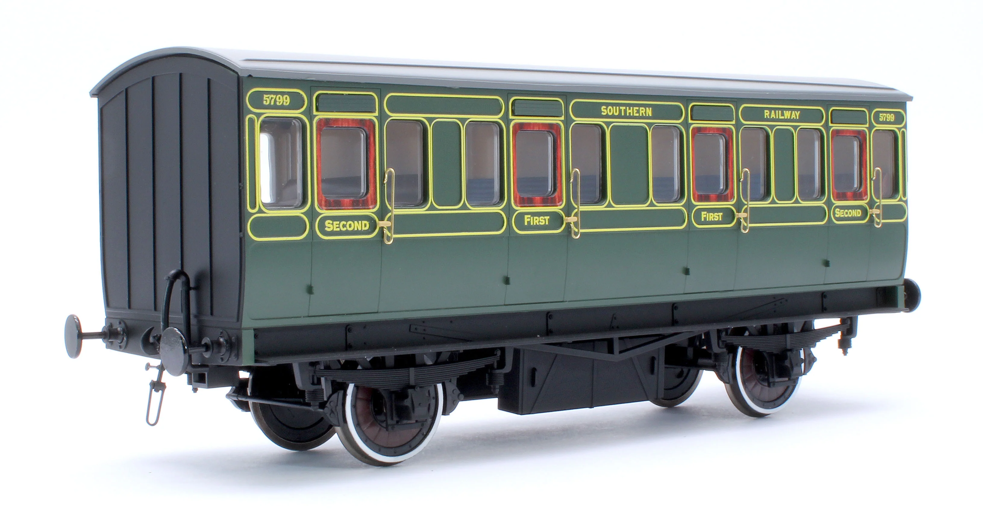 7P-020-851 Stroudley 4 Wheel Electrically Lit Composite Southern Lined Green 5799 - Image 3