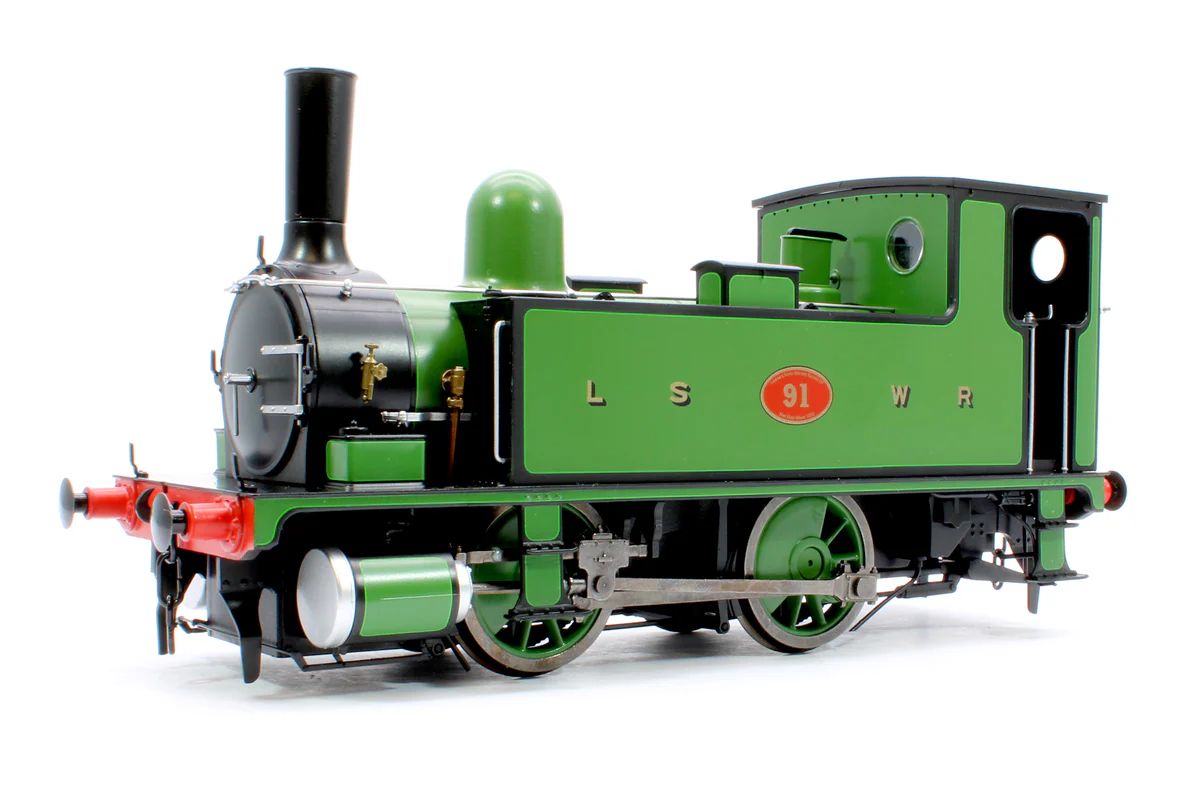 7S-018-006S L&SWR B4 0-4-0T Lined Green 91 - Steam Tank Locomotive - Sound Fitted