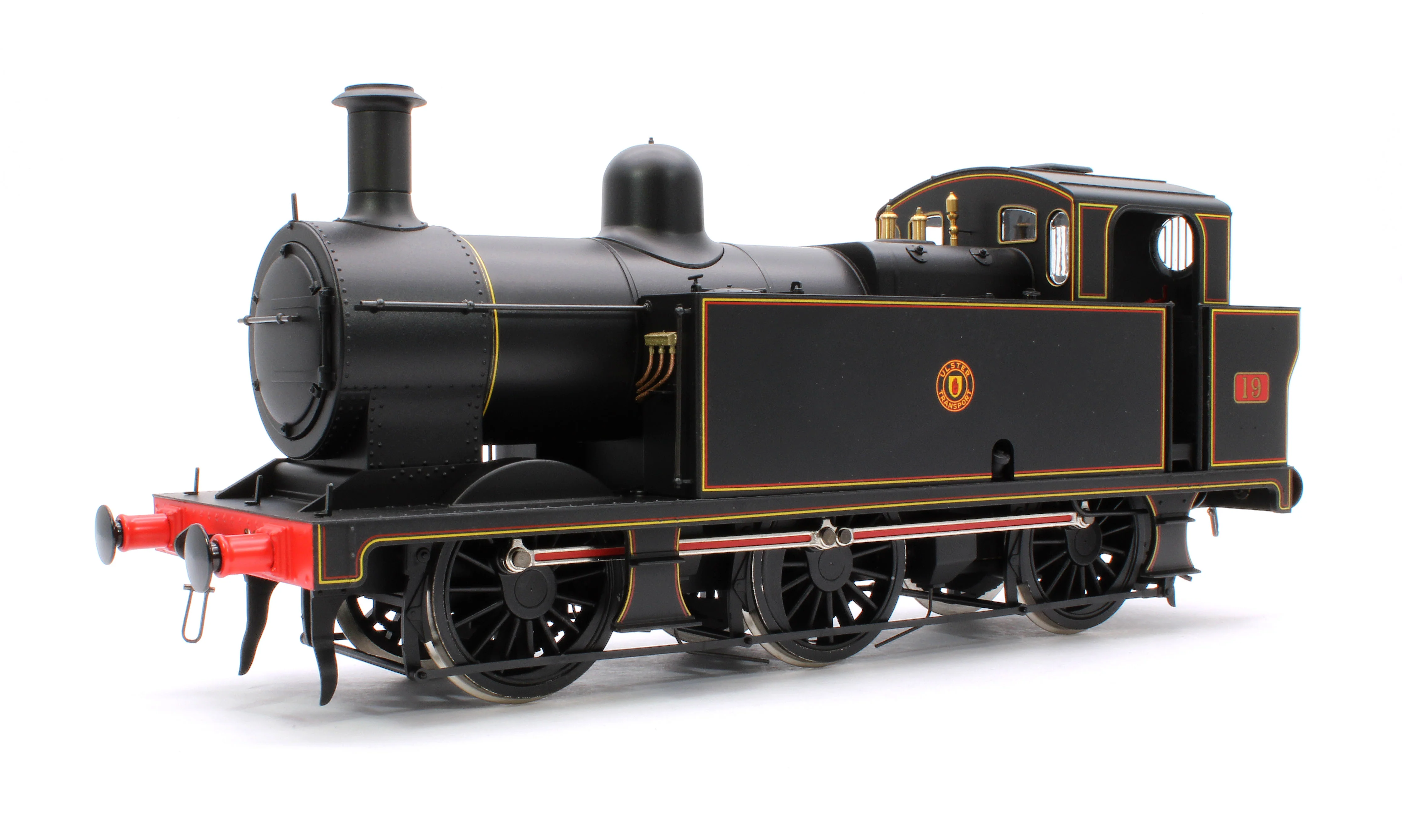 7S-026-008D Class 3F Jinty NCC Black 0-6-0 Tank Locomotive No.19 - DCC Fitted
