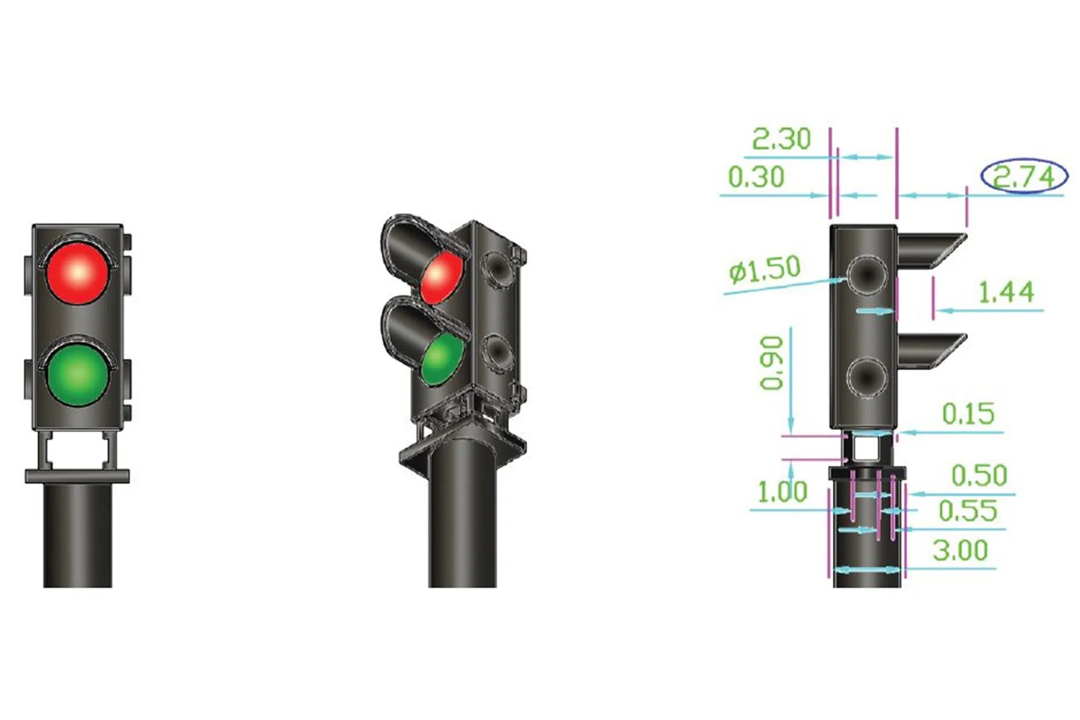 DCD-GS-RG 12x 2-wire Red/Green Ground Signal - Image 2