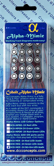 DCD-MERW Alpha Mimic Add-On LEDs + leads (Red+White)