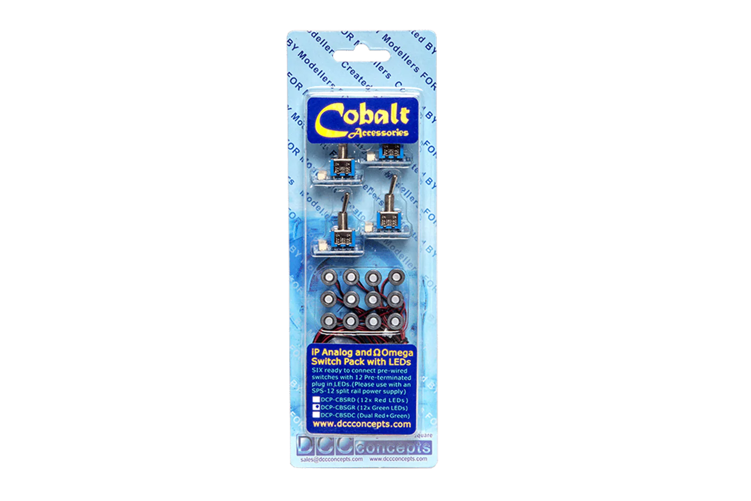DCP-CBSGR Cobalt iP Analogue and Omega Switch Pack with LEDs (GREEN) - Image 4