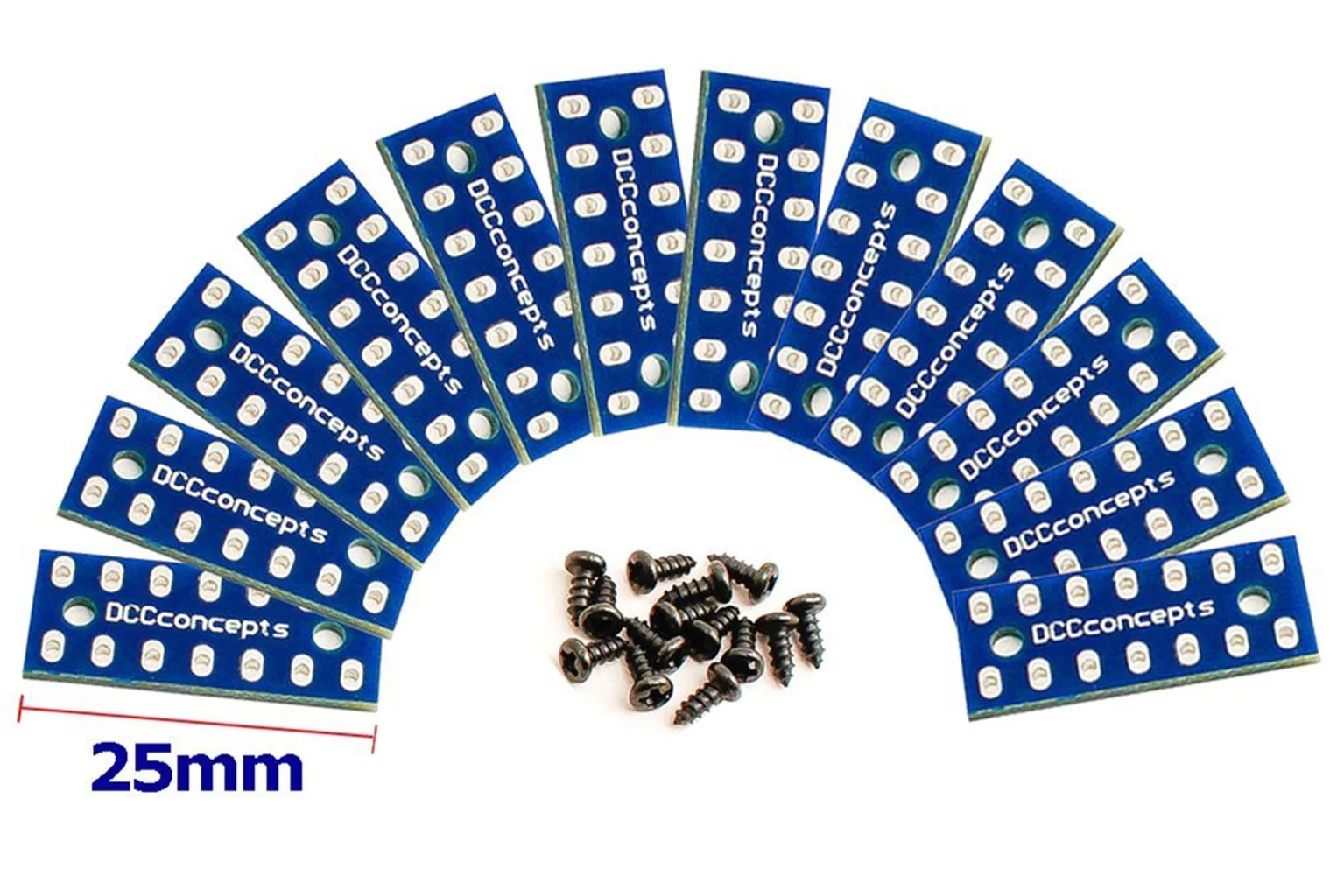 DCW-12PCB Installation PCBs 25x10mm (w/Screws) (12 Pack)