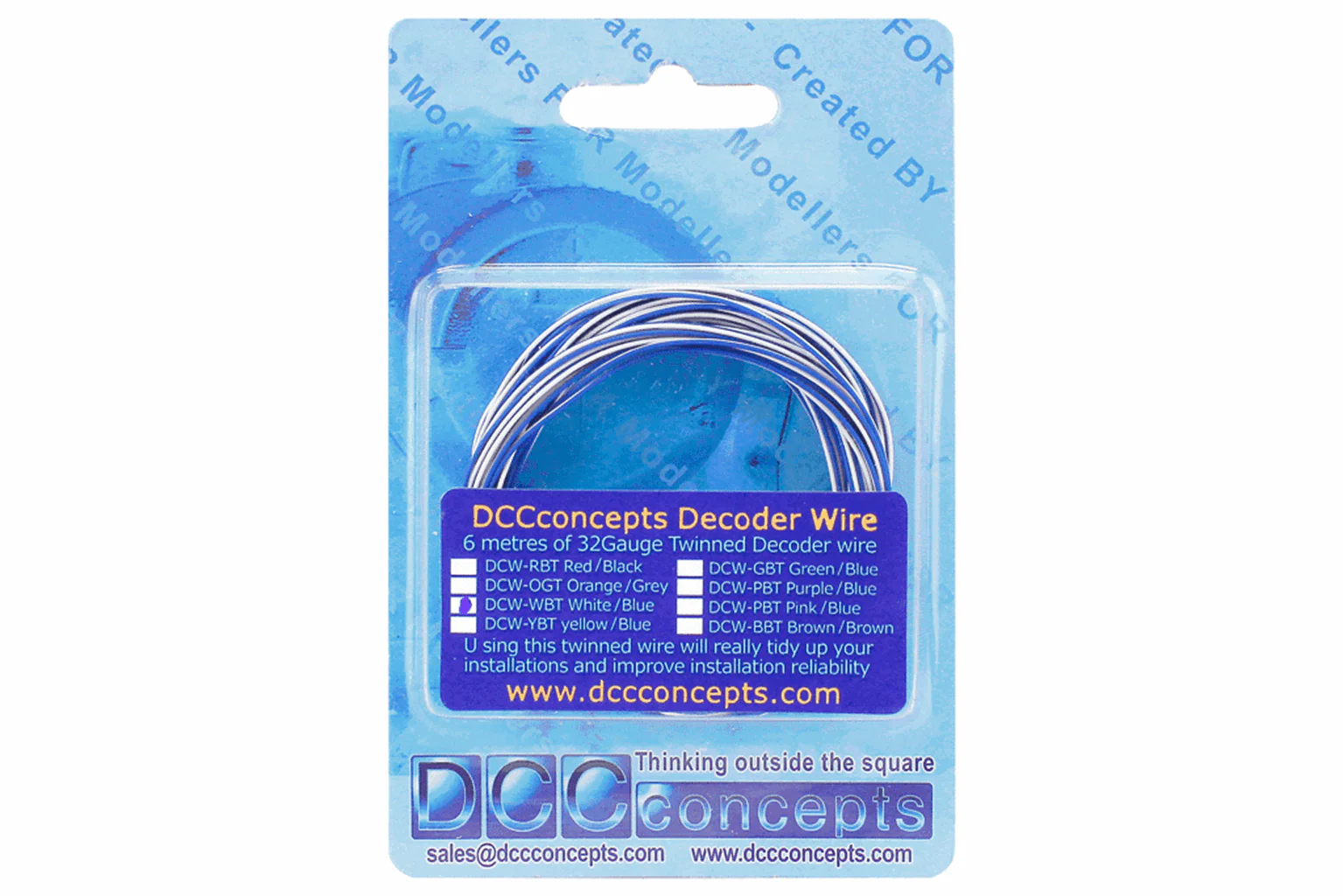 DCW-32WBT TWIN Wire Decoder Stranded 6m (32g) White/Blue - Image 2