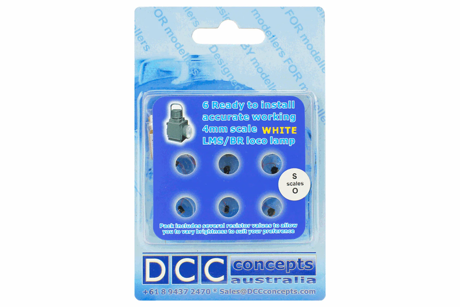 DML-LLBWH-S Working Loco Lamps LMS/BR (O or S Scale) White (6 Pack) - Image 4