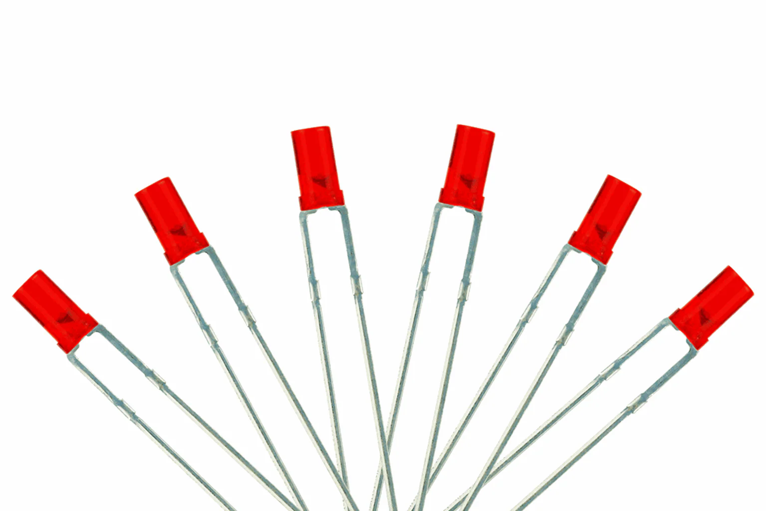 LED-RDF3 Flat Front Type 6x 3mm (w/Resistors) Signal Red