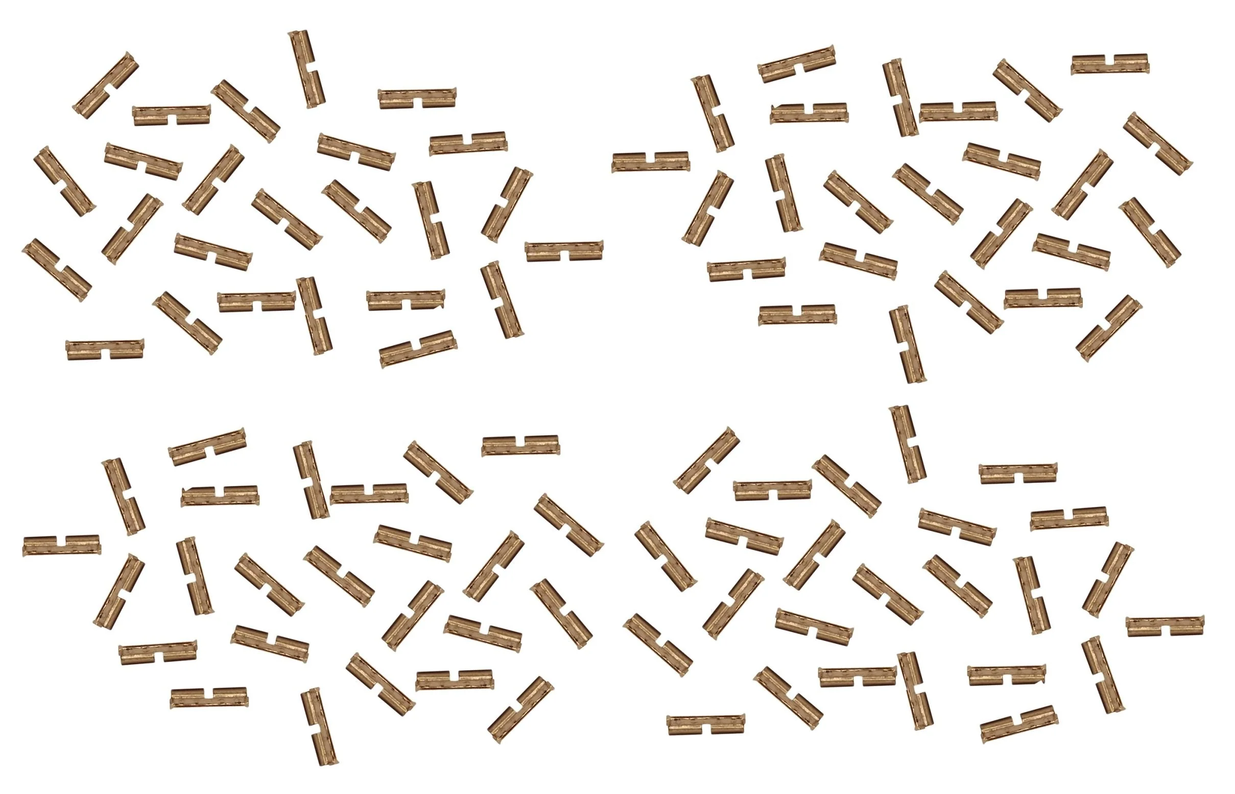 LTK-RJ100.4 4-Bolt Rail Joiners (Bullhead) Phosphor Bronze 4mm scale (100 Pack)