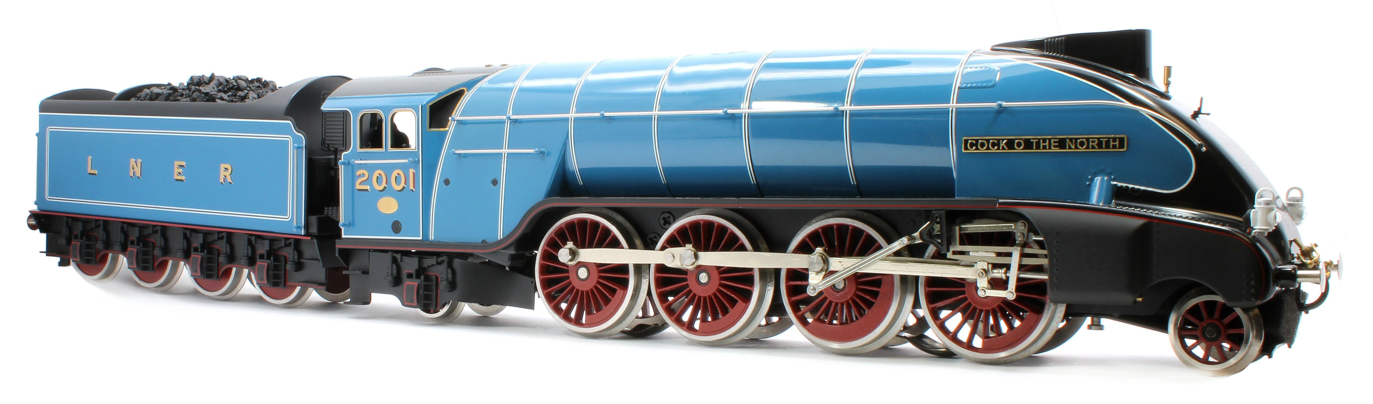 E/36-B2-CN P2 Class Streamlined "Cock O The North" 2-8-2 LNER Garter Blue No. 2001 Steam Locomotive - Image 4