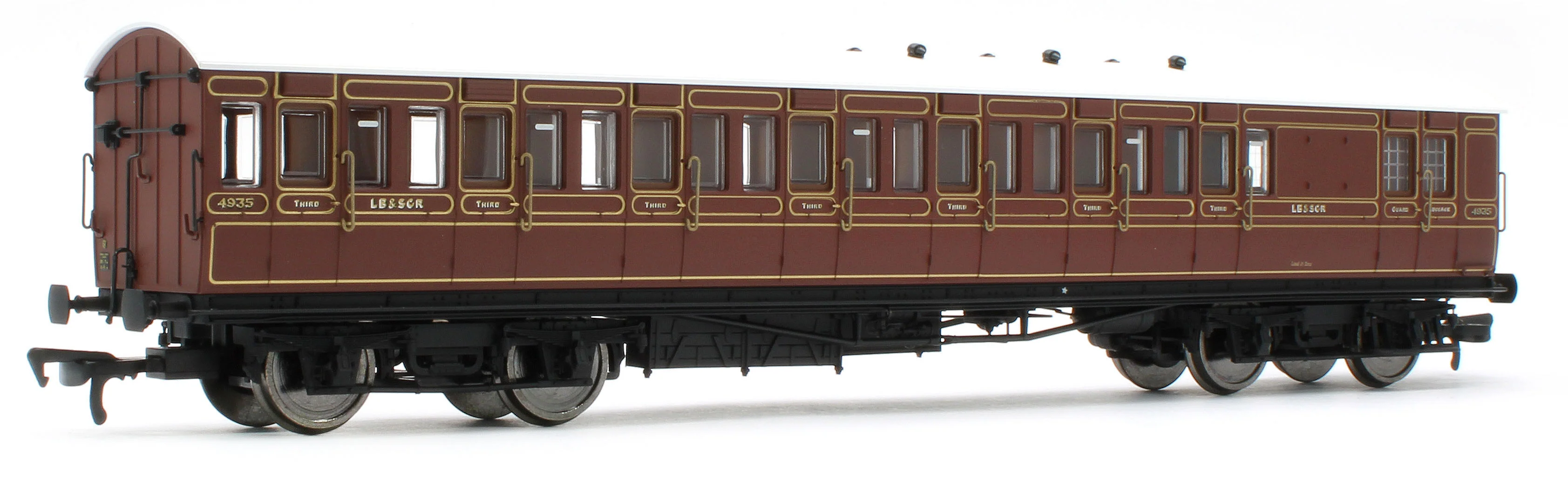 E86025 54ft non-Corridor Brake Third LBSCR Raw Umber No.4935 - Image 3