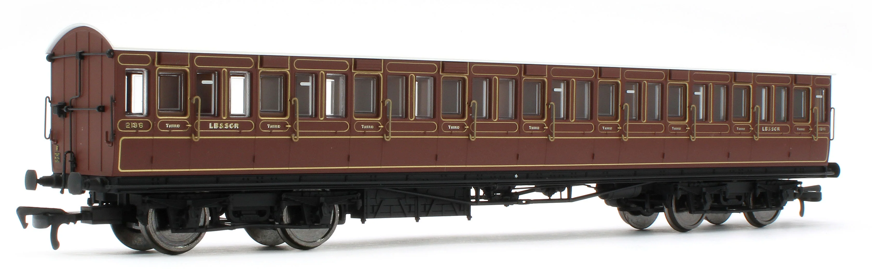 E86026 54ft non-Corridor Third LBSCR Raw Umber No.2186 - Image 3
