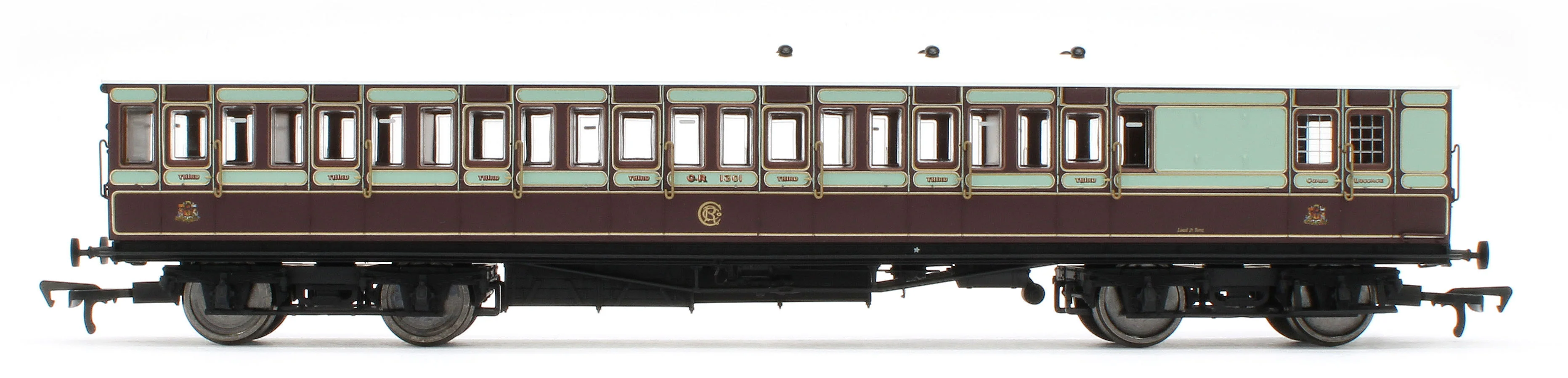 E86028 54ft non-Corridor Brake Third Caledonian Railway Plum & Off-White No.1301 - Image 2