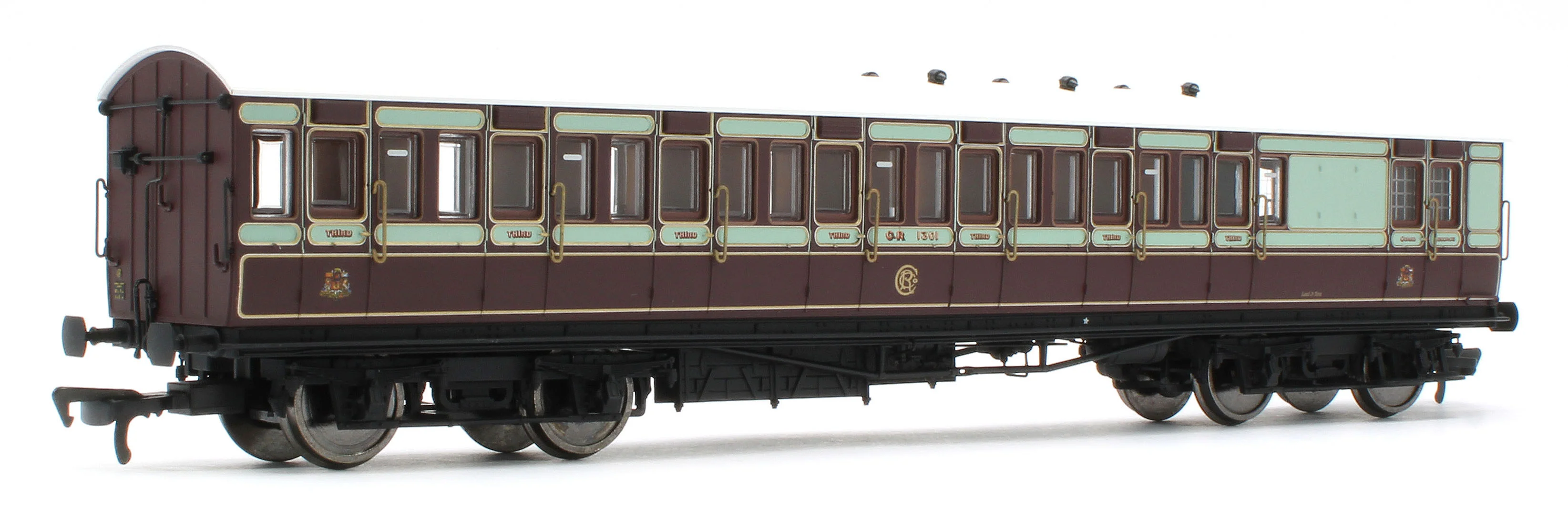 E86028 54ft non-Corridor Brake Third Caledonian Railway Plum & Off-White No.1301 - Image 3