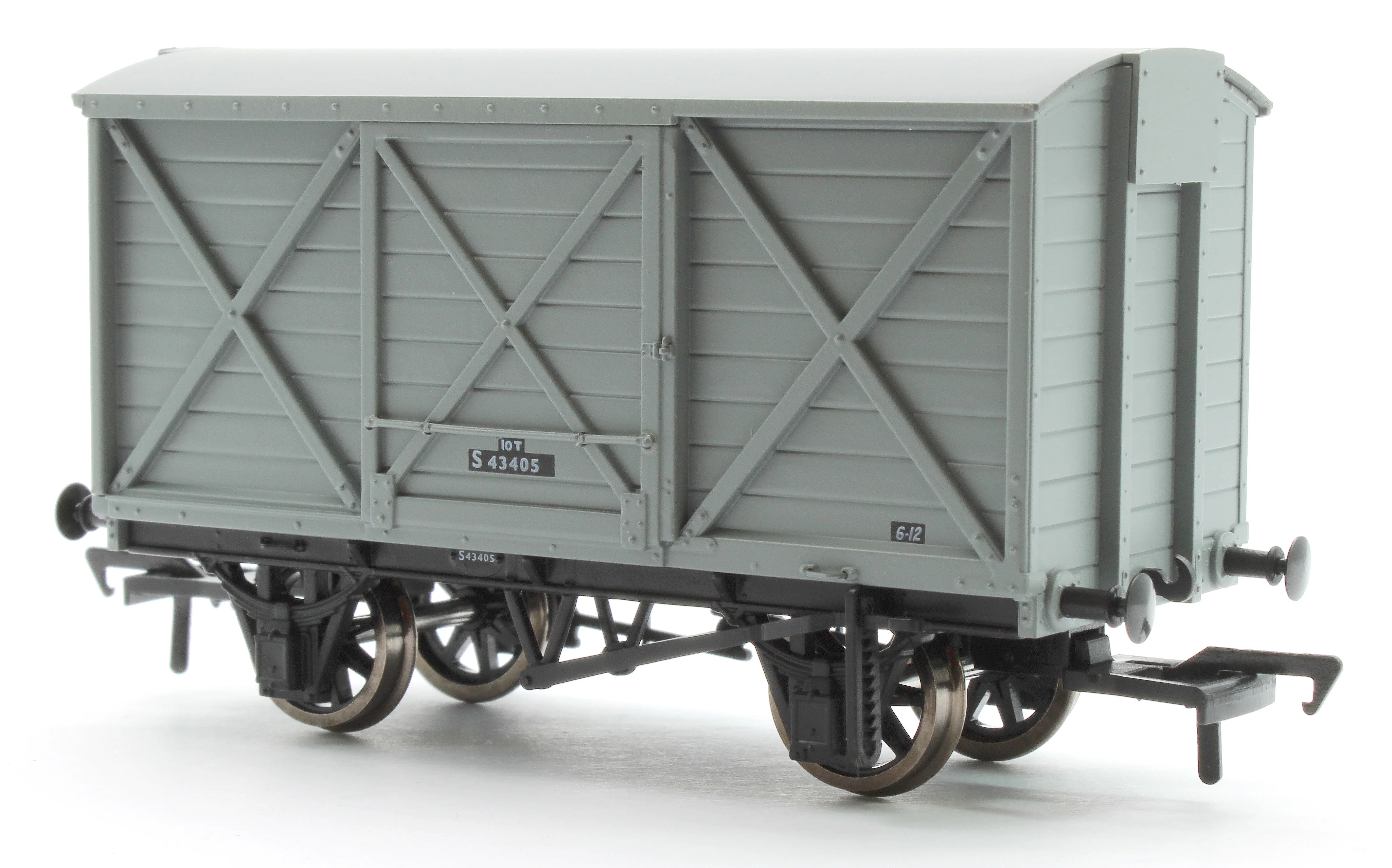 E87055 LSWR 10T Ventilated Van BR Grey No. S43405 - Image 3