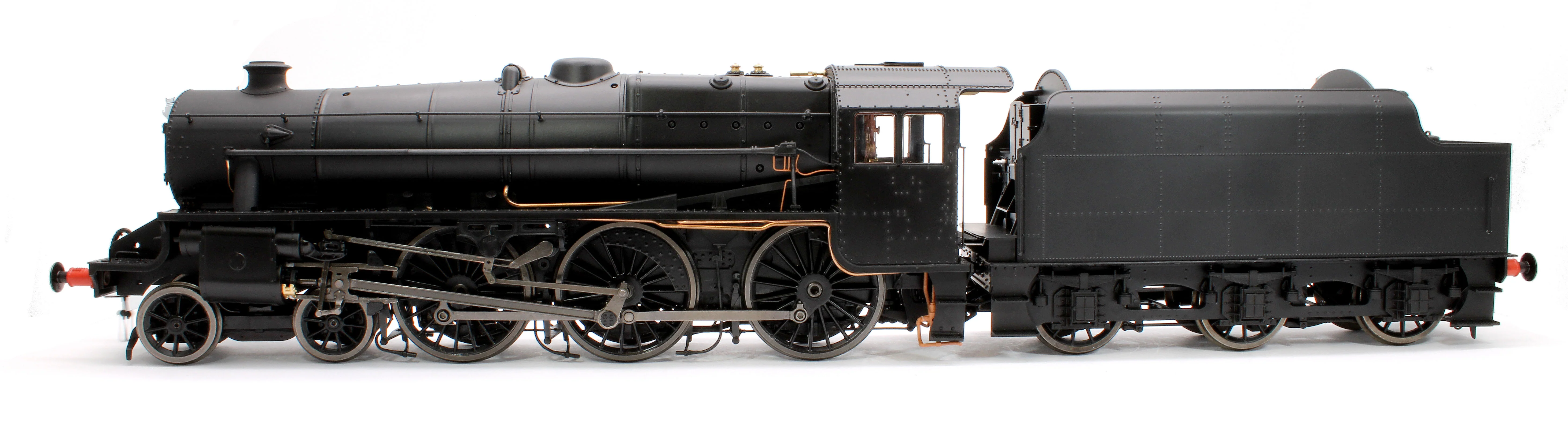E1010U Stanier Class 5 4-6-0 "Black 5" Plain Black 'Un-numbered' Riveted Tender Steam Locomotive - Image 2