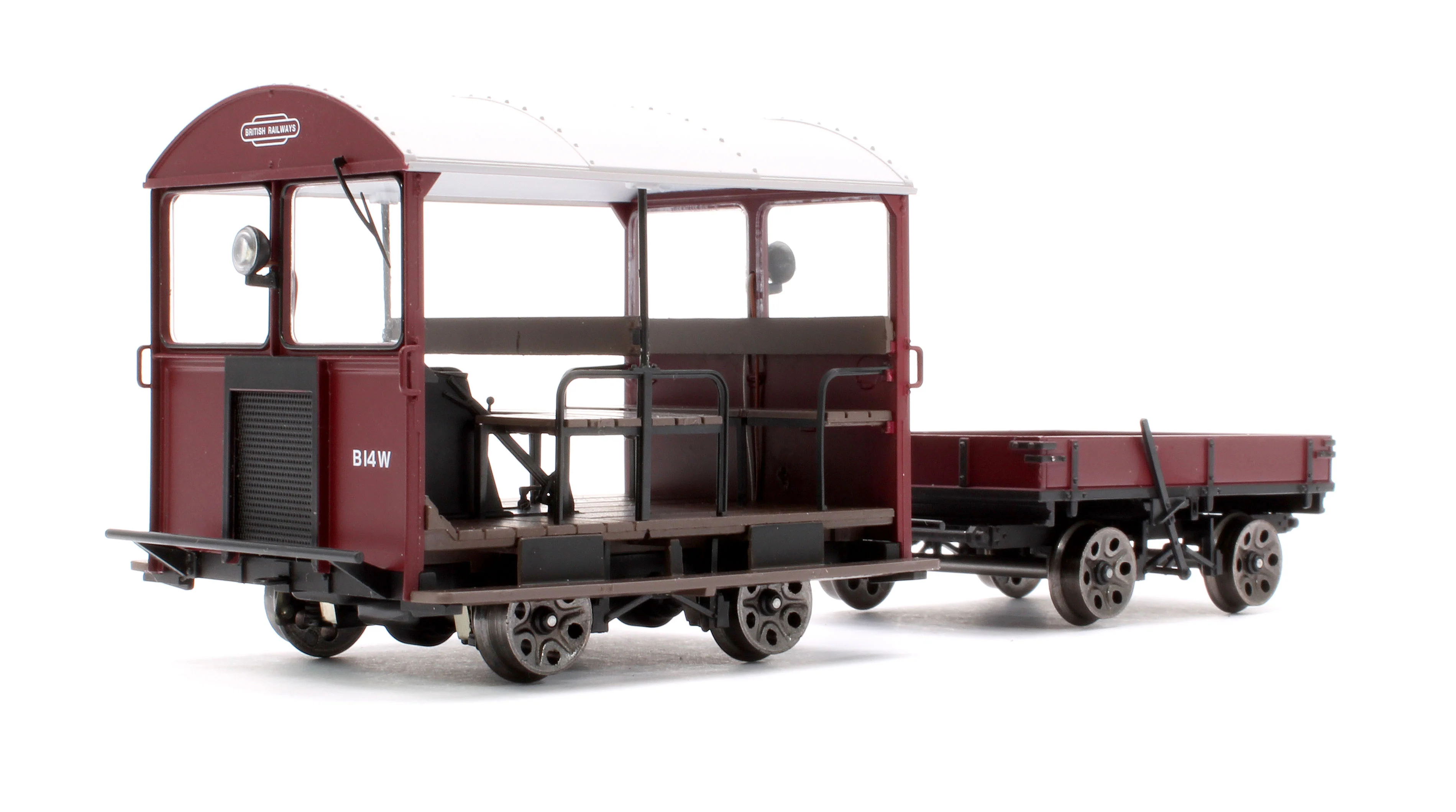 E1016 Wickham Trolley & Trailer BR Maroon B14W